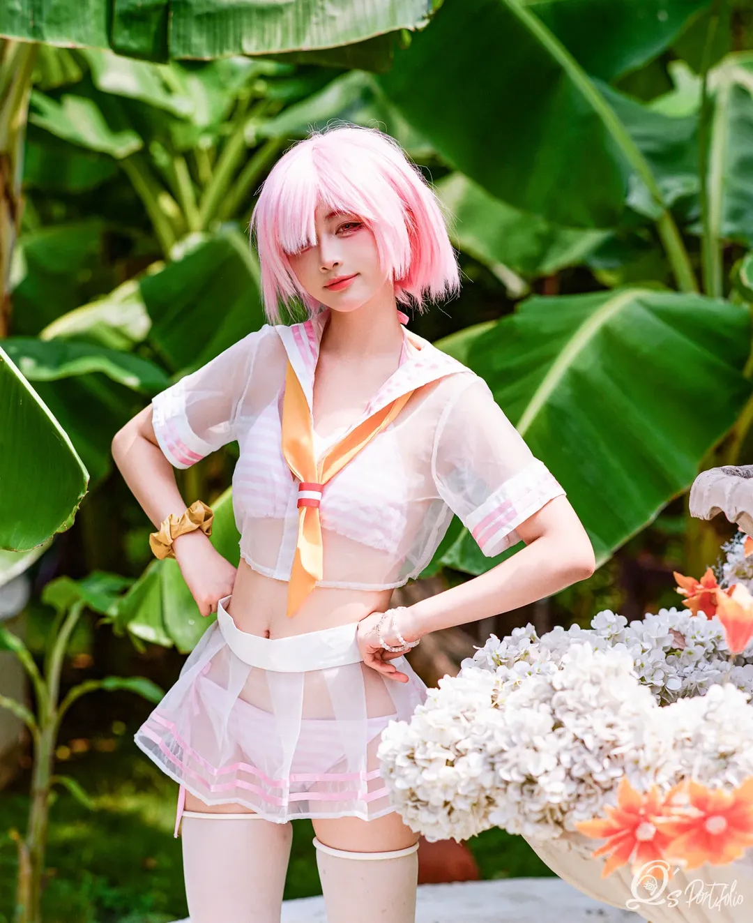 二次元摄影, 从零开始的异世界生活, 泳池写真, 夏日氛围感, 拉姆cos - 第8张