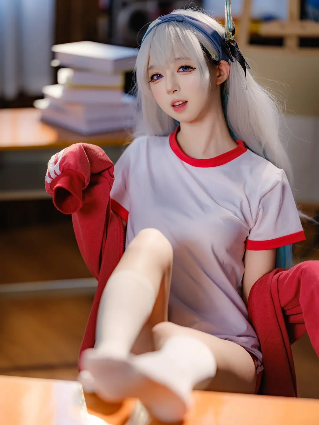 二次元, 崩壊：スターレイル, ホタル コスプレ, 体操服, コスプレ撮影 - 4枚目