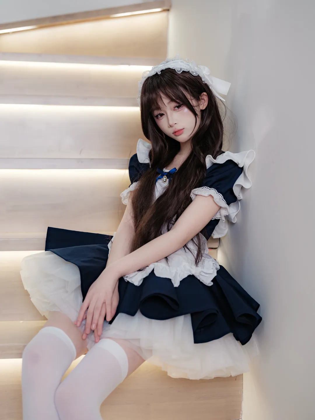 雰囲気のある写真, 少女写真, 二次元ファッション, メイド服コスプレ, おうちフォト - 7枚目