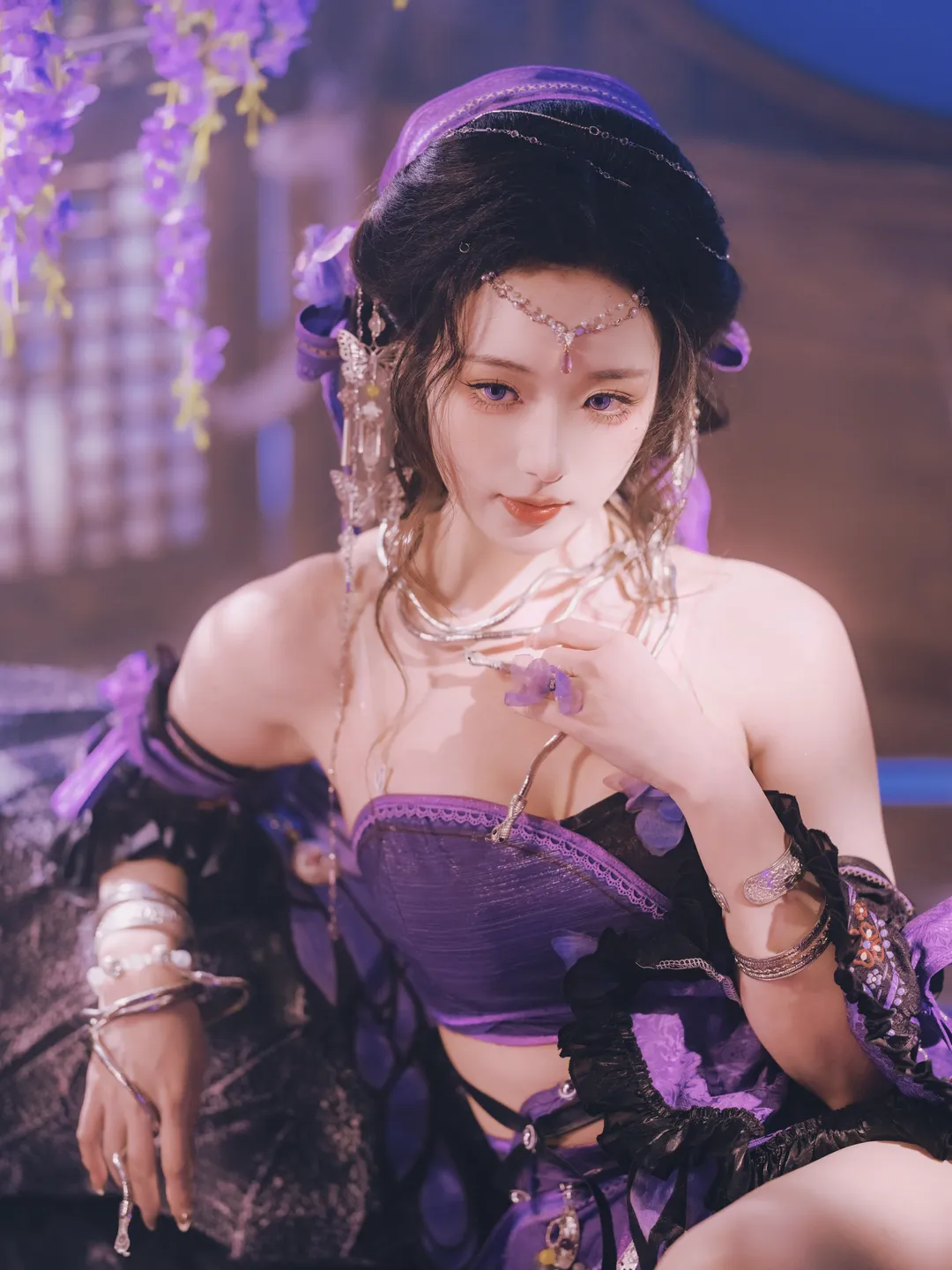 异域风情, 五毒cos, 剑网3, 苗疆少女, 鸢尾蝶