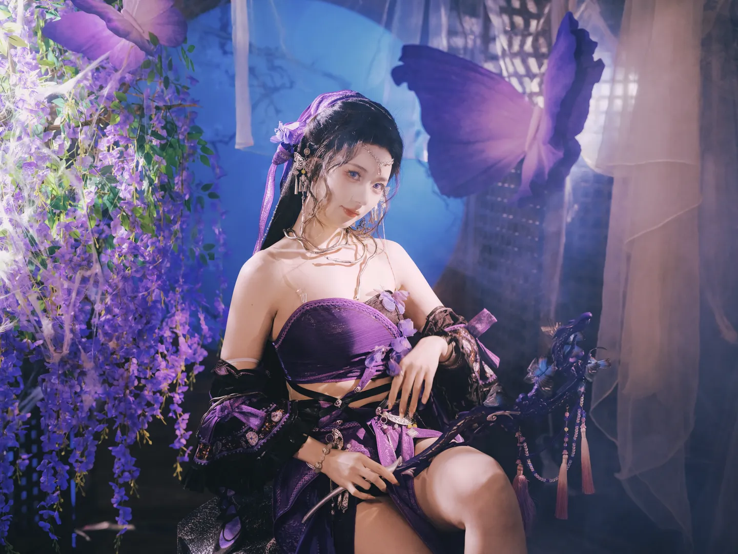 异域风情, 五毒cos, 剑网3, 苗疆少女, 鸢尾蝶 - 第8张