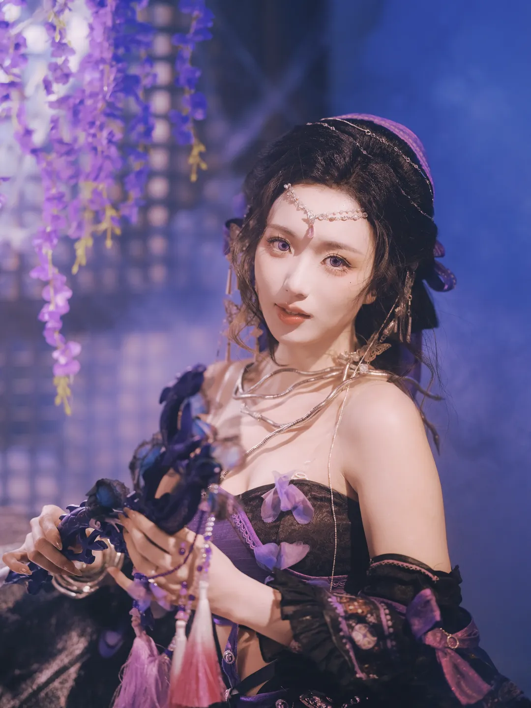 古风摄影, 国风cosplay, 五毒cos, 剑网3, 紫色系穿搭