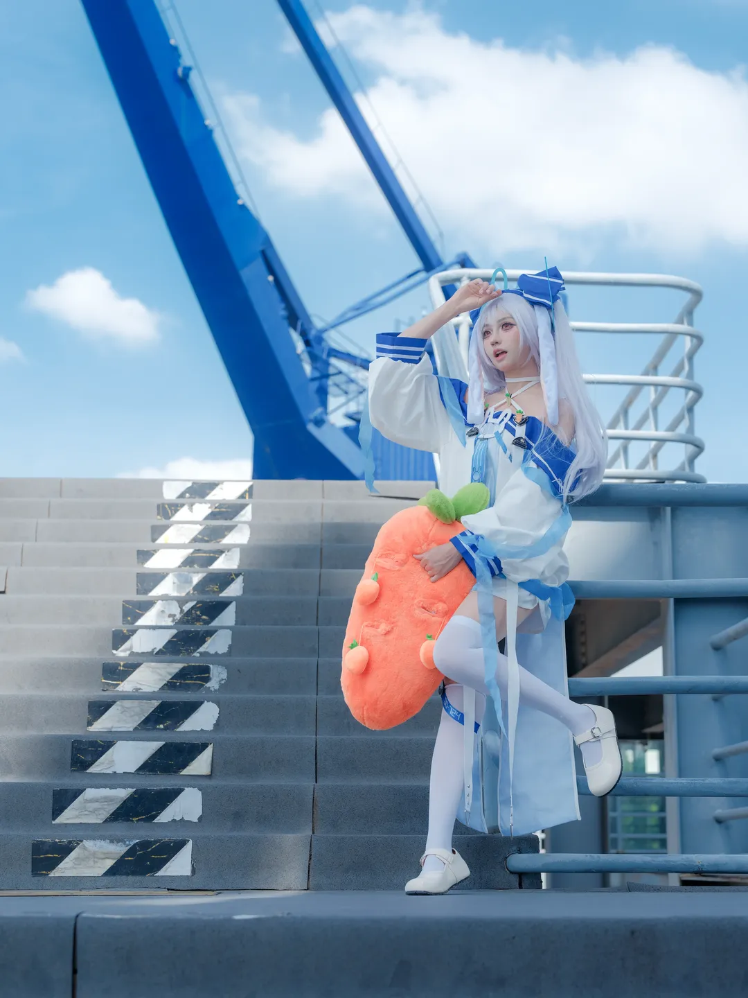 二次元少女, 碧蓝航线, 户外摄影, 拉菲cos, 白毛cosplay - 第4张
