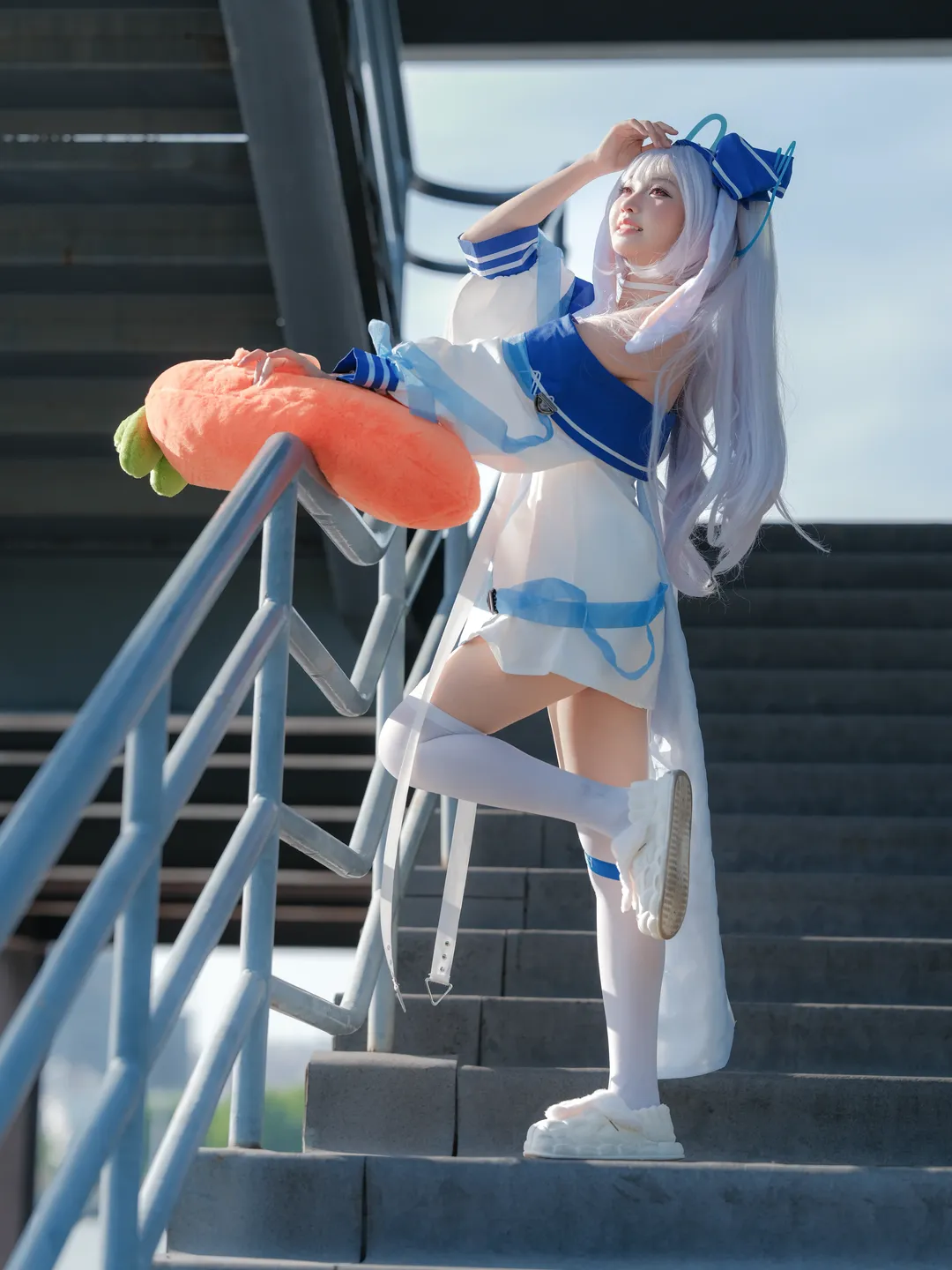 碧蓝航线, 拉菲cos, 二次元cosplay, 水手服穿搭, 户外人像摄影 - 第4张