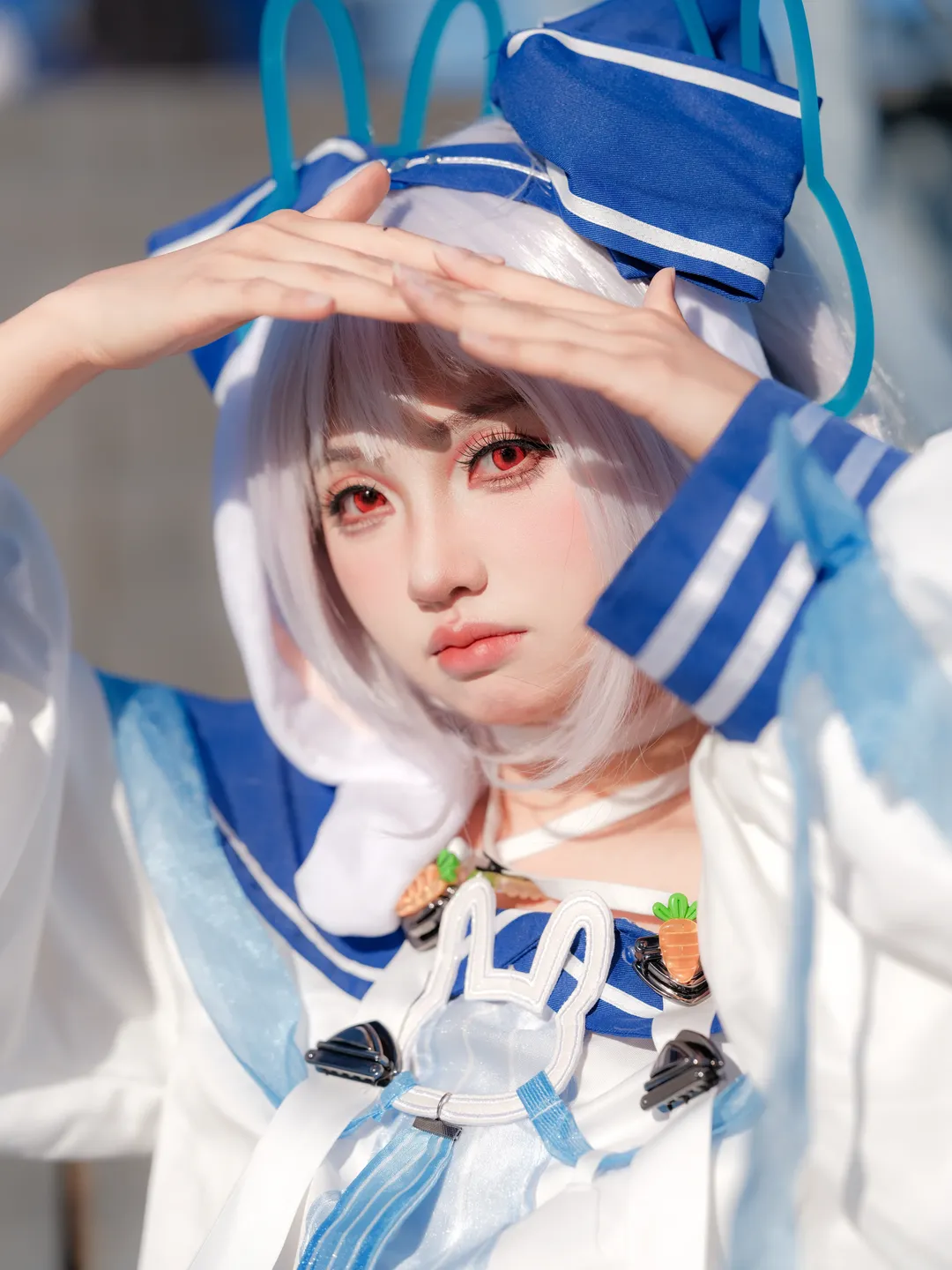 碧蓝航线, 拉菲cos, 二次元cosplay, 水手服穿搭, 户外人像摄影 - 第5张