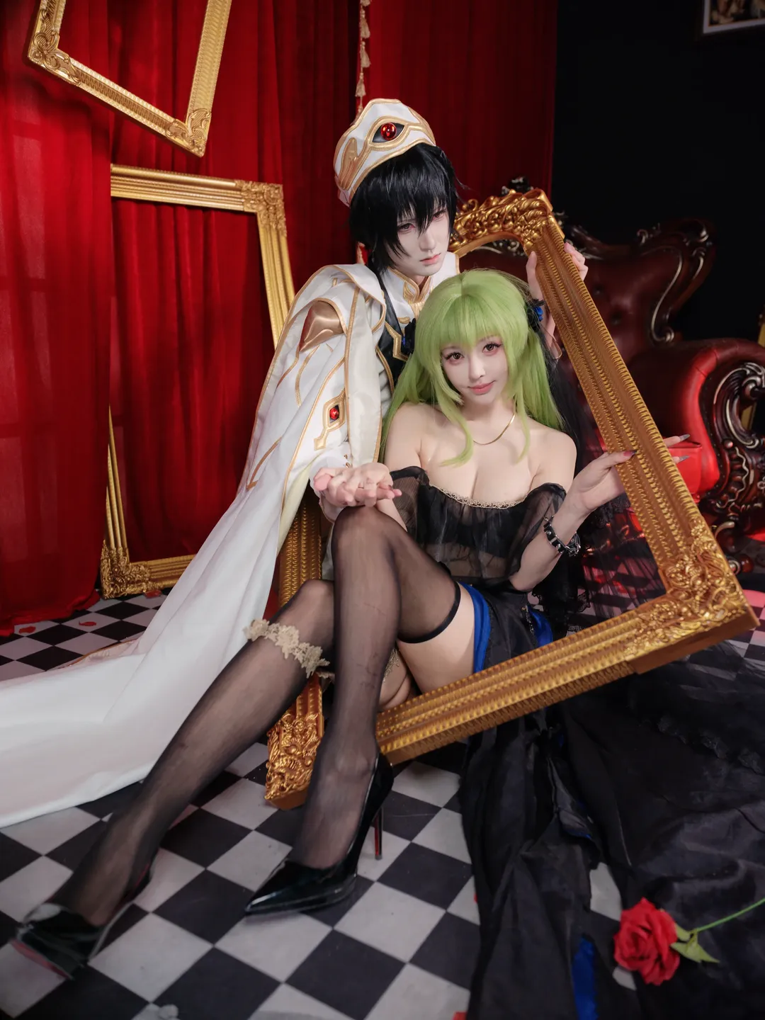 氛围感摄影, 二次元cosplay, 鲁鲁修C.C.cos, 叛逆的鲁路修, 双人cosplay - 第1张