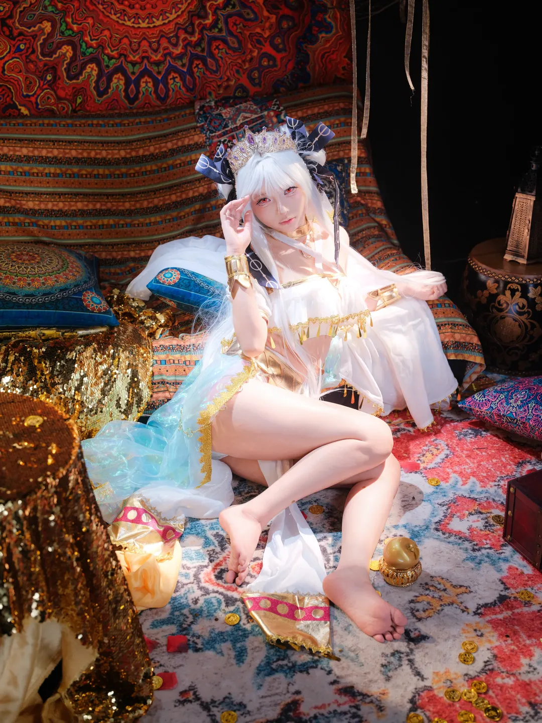 cosplay, 氛围感摄影, 露莎公主cos, 异域风情, 白毛红瞳 - 第5张