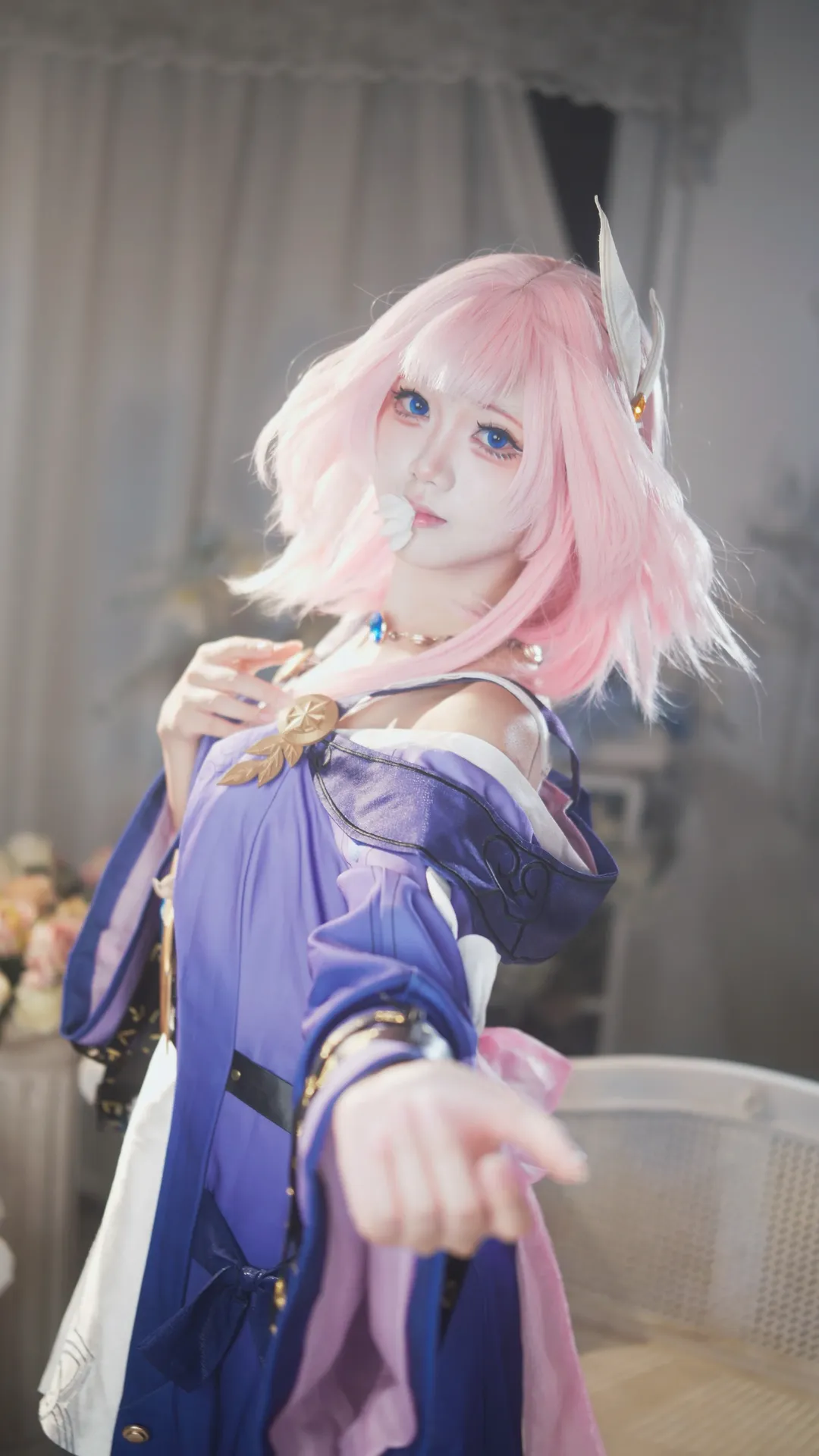 角色扮演, 昔涟cos, 崩坏星穹铁道, cosplay摄影, 粉发美瞳