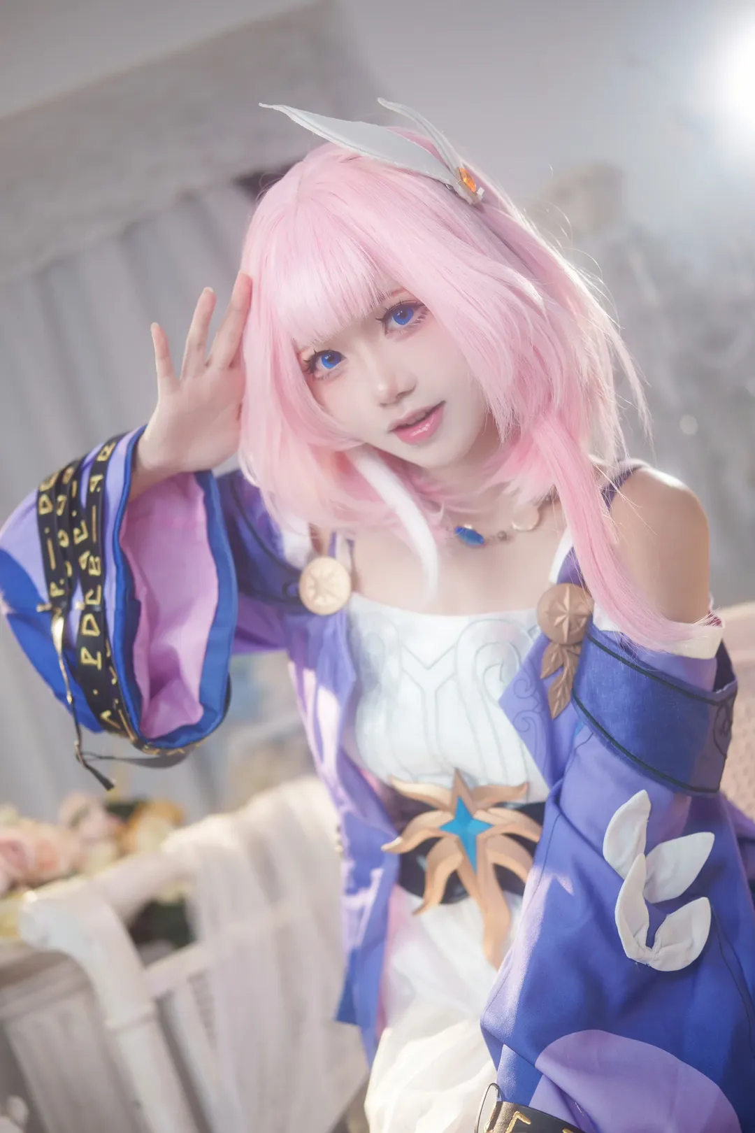 角色扮演, 昔涟cos, 崩坏星穹铁道, cosplay摄影, 粉发美瞳 - 第3张
