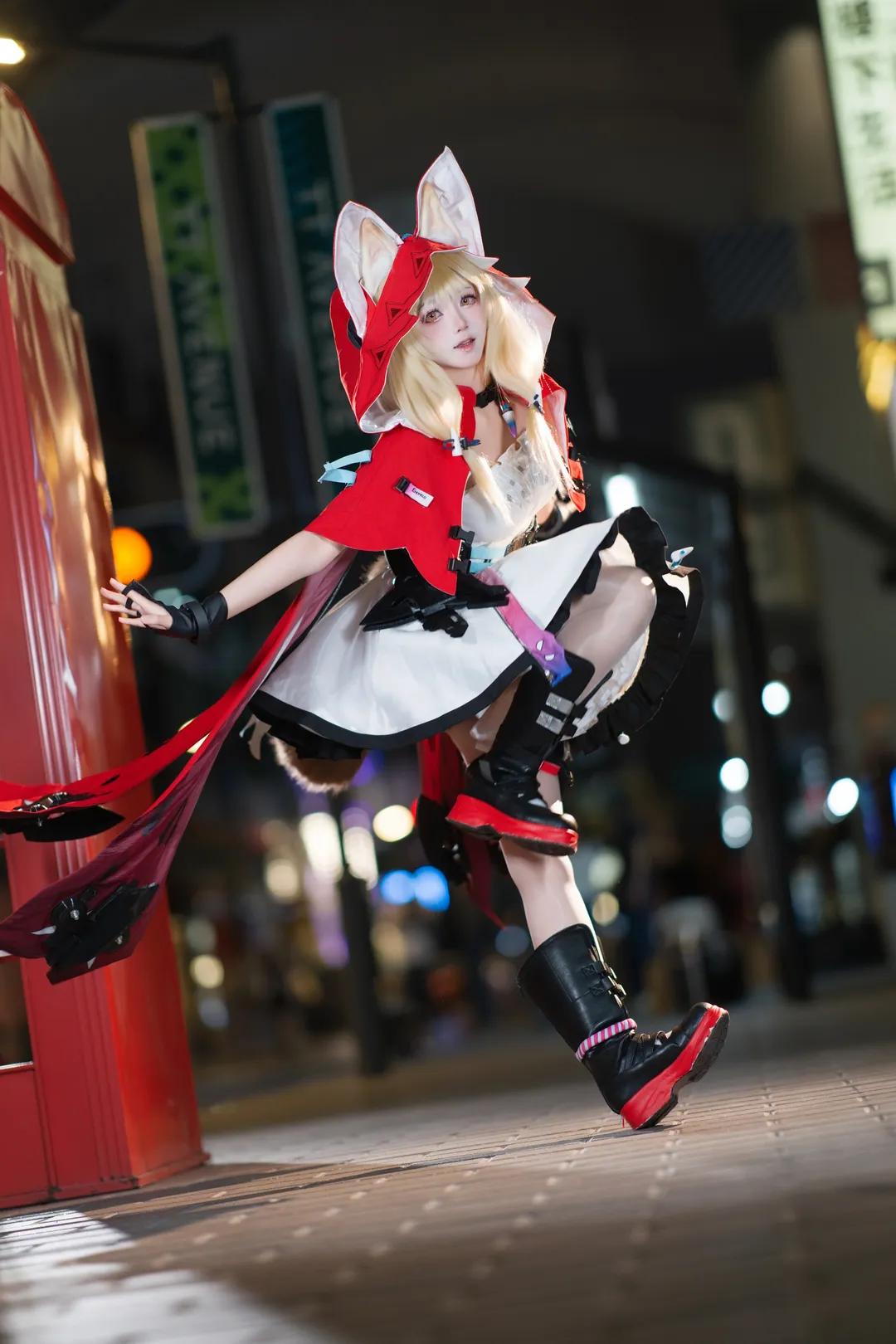 ロールプレイ, 写真撮影, アークナイツ：エンドフィールド, ロッシ コスプレ, 街の夜景 - 1枚目