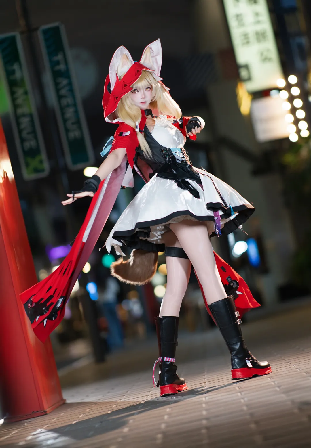 ロールプレイ, 写真撮影, アークナイツ：エンドフィールド, ロッシ コスプレ, 街の夜景 - 3枚目