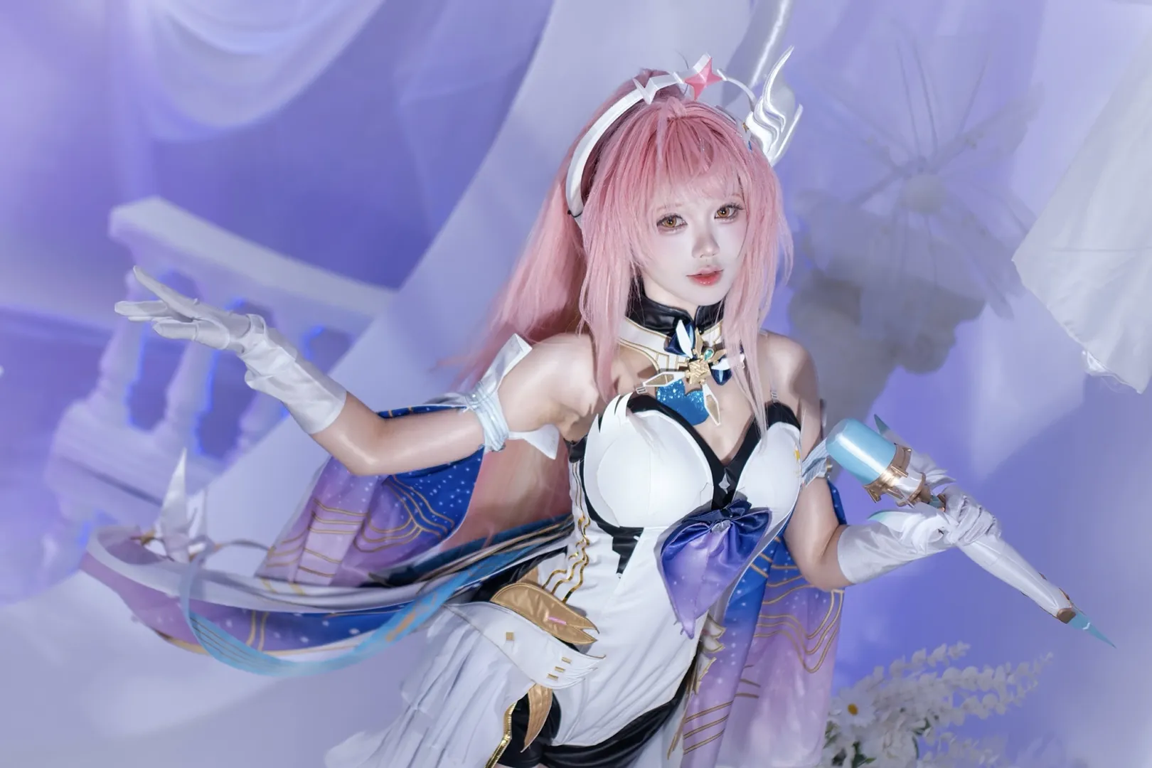 鸣潮, 爱弥斯cos, 二次元cos, cosplay正片, 粉色假发 - 第4张