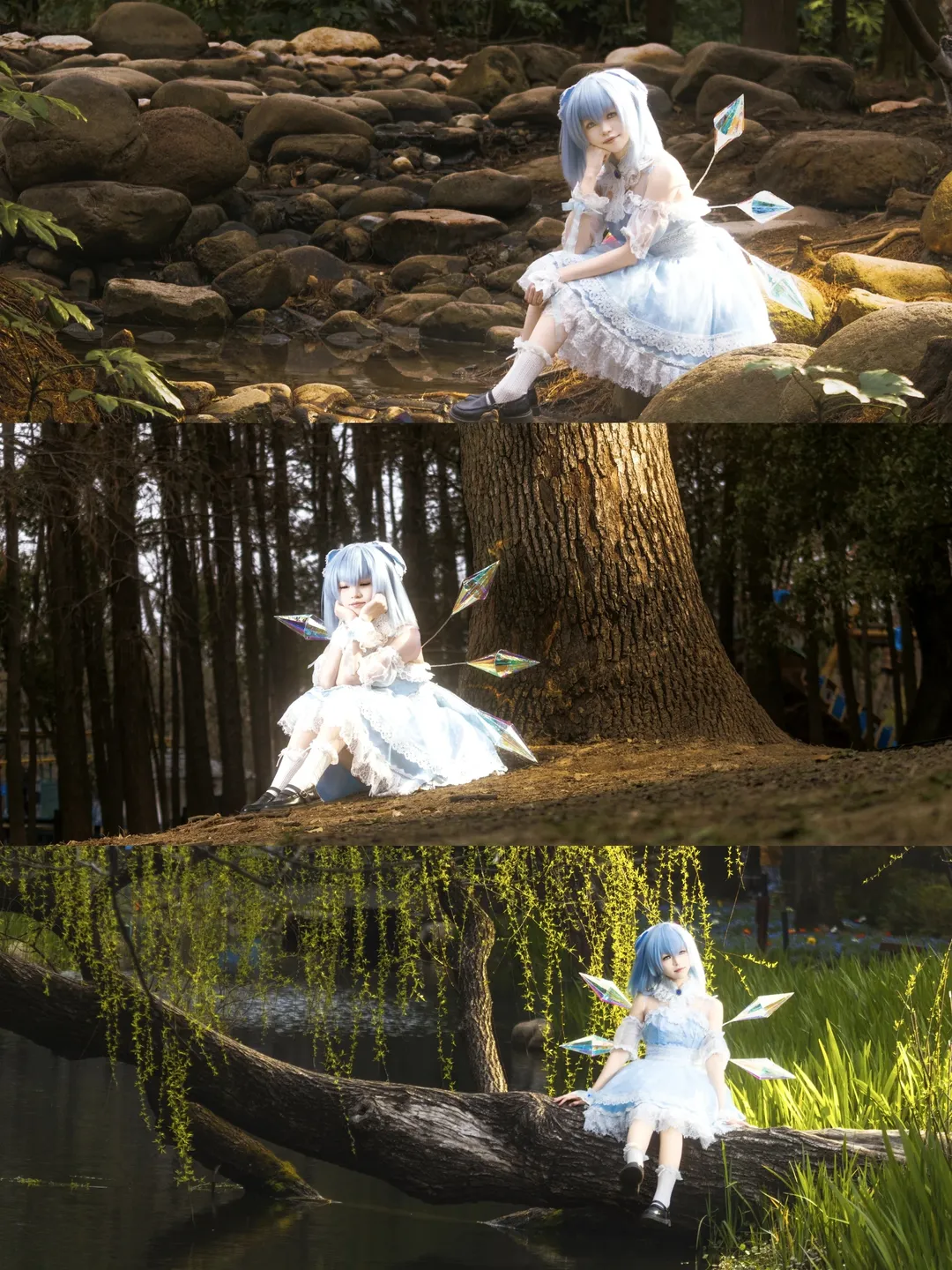 二次元摄影, 东方project, Cosplay正片, 琪露诺cos, 林间外景 - 第1张