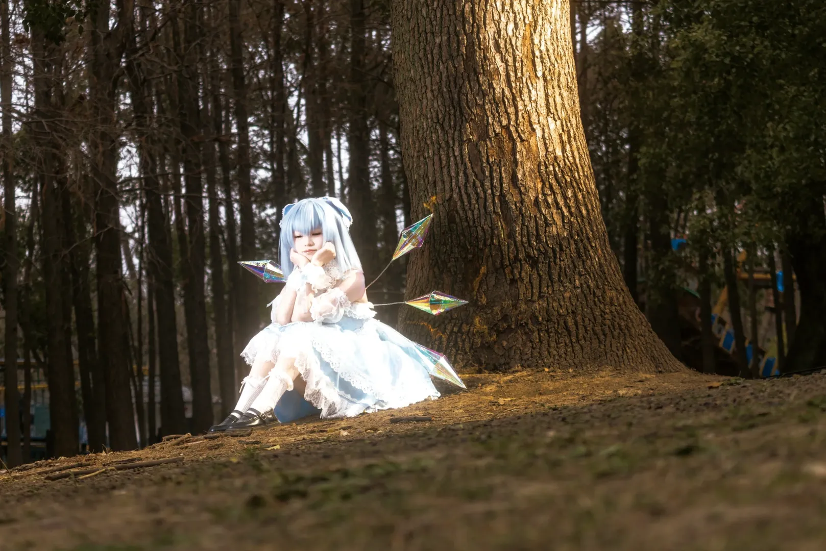 二次元摄影, 东方project, Cosplay正片, 琪露诺cos, 林间外景 - 第3张