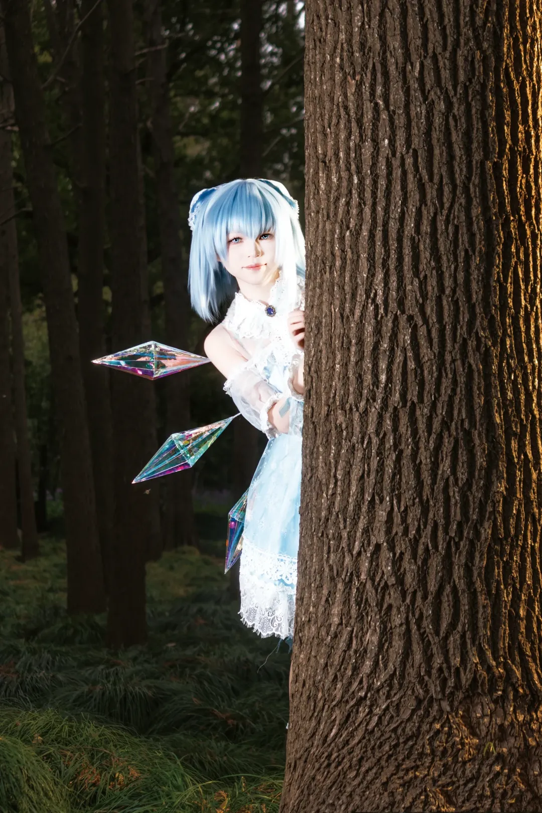 二次元摄影, 东方project, Cosplay正片, 琪露诺cos, 林间外景 - 第5张