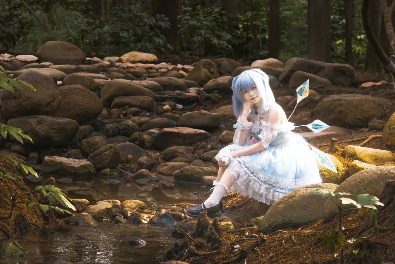 二次元摄影, 东方project, Cosplay正片, 琪露诺cos, 林间外景 - 第6张