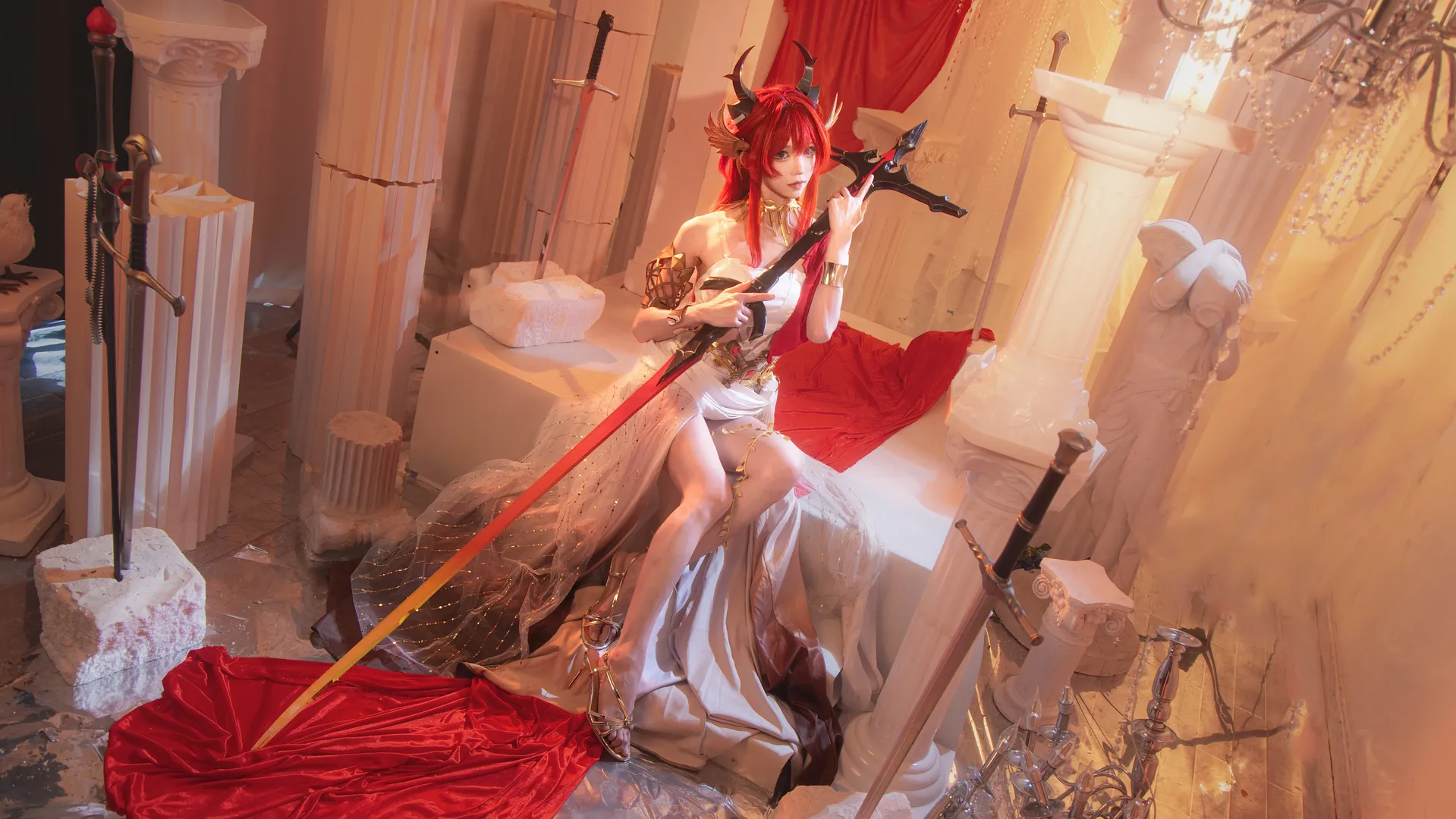 角色还原, 明日方舟, 史尔特尔cos, cosplay摄影, 移星桂冠 - 第2张