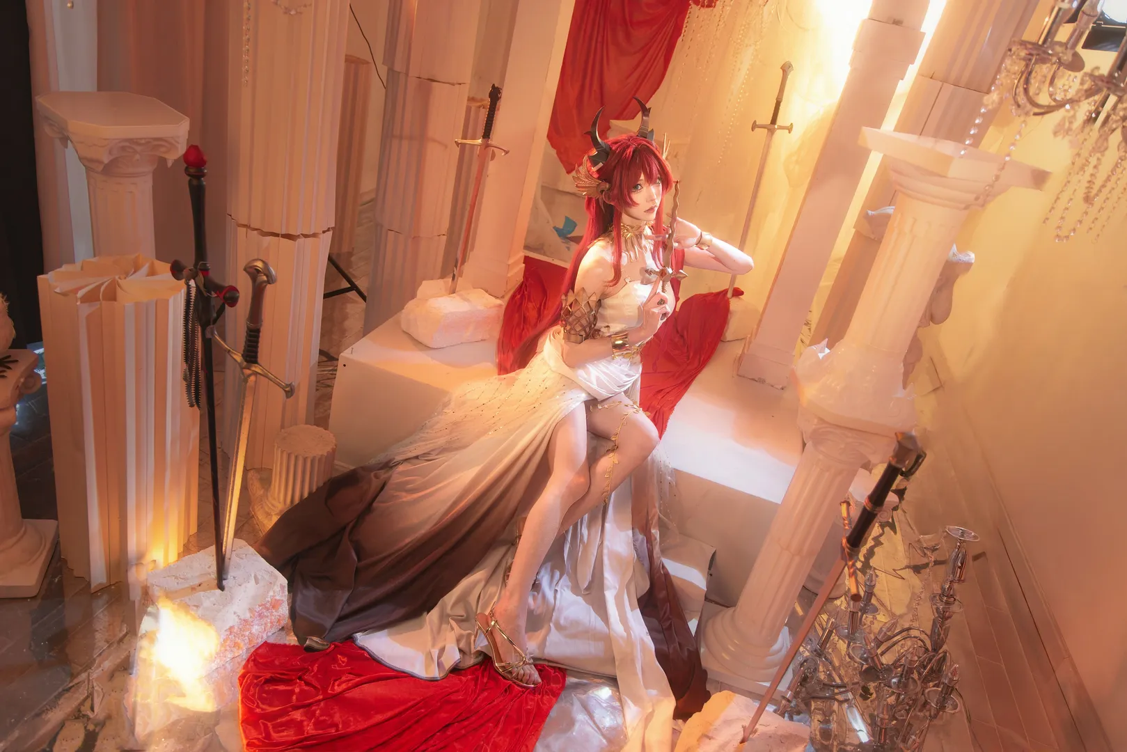 角色还原, 明日方舟, 史尔特尔cos, cosplay摄影, 移星桂冠 - 第8张