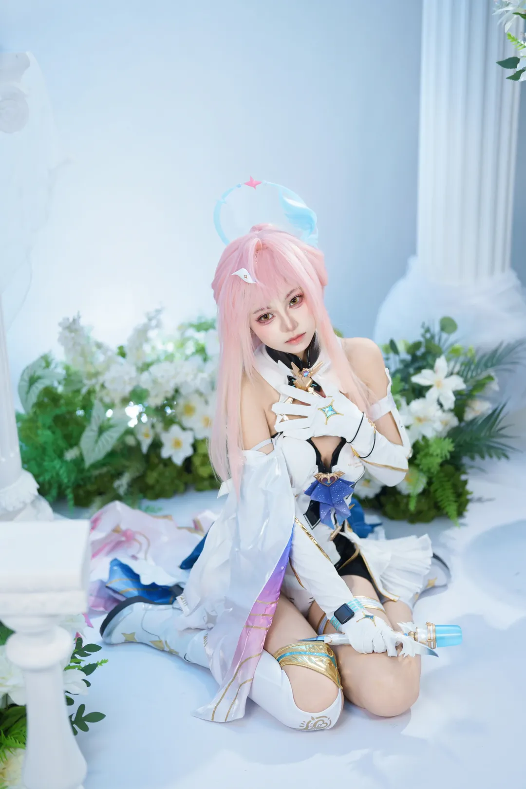 Wuthering Waves, cosplay, Aemeath Cosplay, Pink-haired girl, Studio photoshoot - Image 3