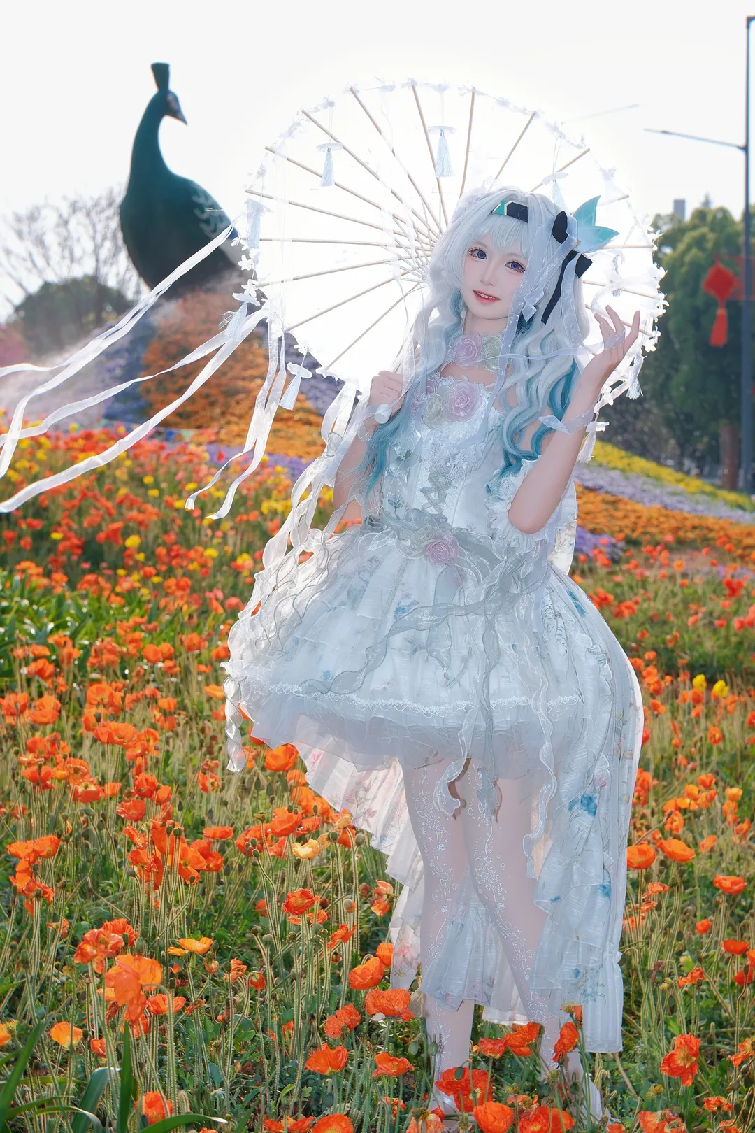 Cosplay, Honkai: Star Rail, Firefly cosplay, Flower field photo shoot, Original design cosplay