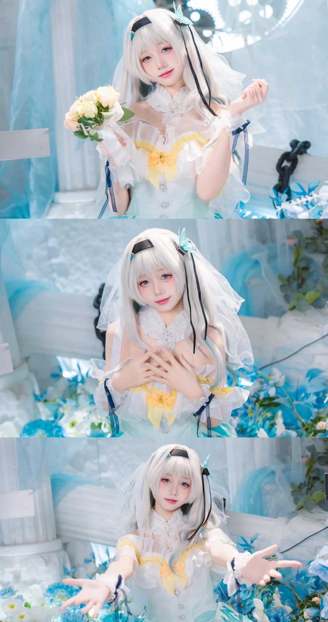 二次元撮影, 崩壊：スターレイル, コスプレ写真, ホタル コスプレ, 花嫁 - 1枚目