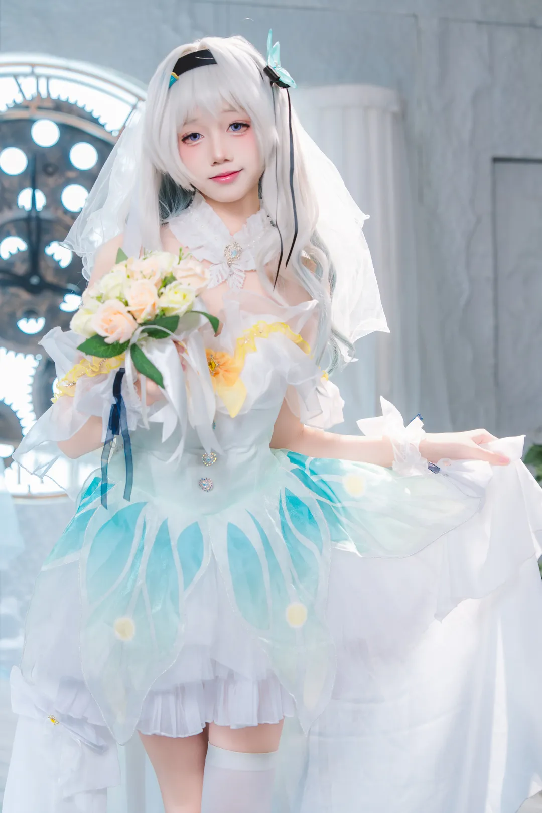 二次元撮影, 崩壊：スターレイル, コスプレ写真, ホタル コスプレ, 花嫁 - 3枚目