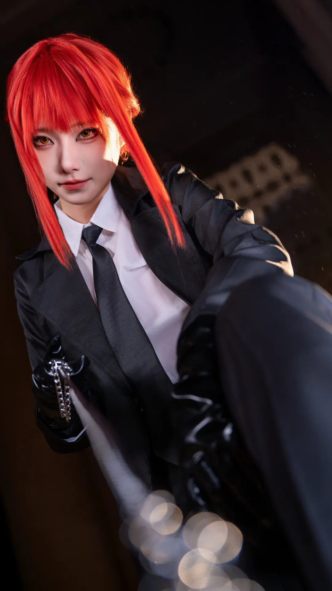 Anime-style photography, Chainsaw Man, Cosplay photoshoot, Makima cosplay, Photography in the rain - Image 3