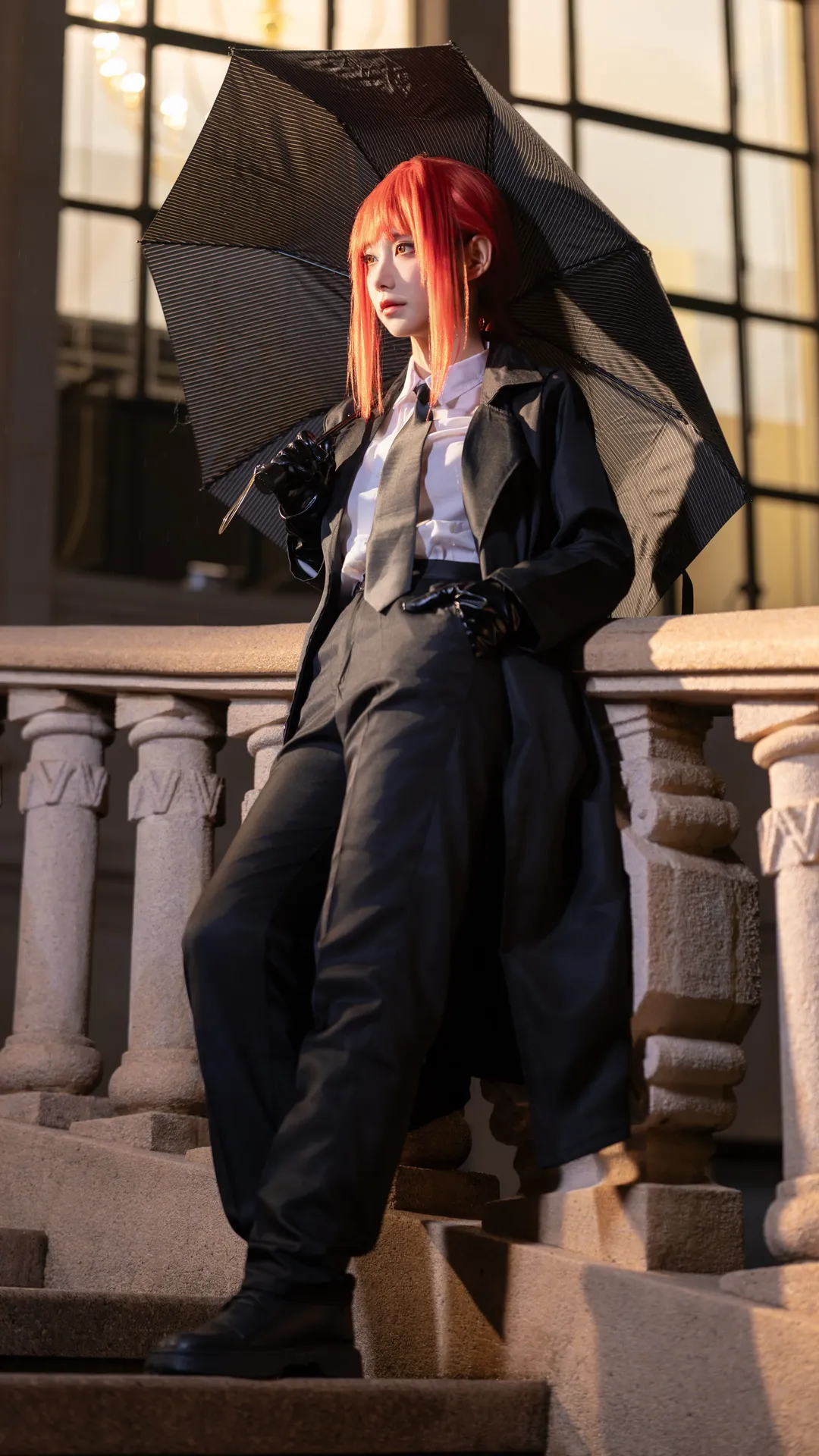 Anime-style photography, Chainsaw Man, Cosplay photoshoot, Makima cosplay, Photography in the rain - Image 4
