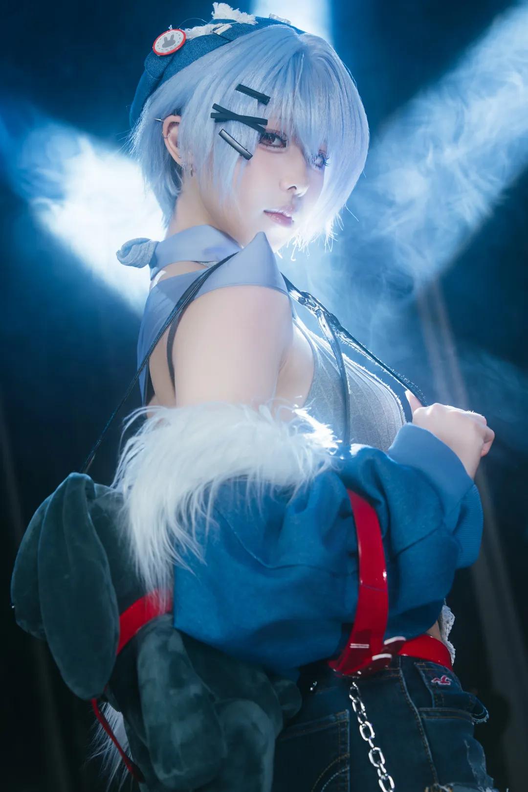 綾波レイコスプレ, 新世紀エヴァンゲリオン, 二次元コスプレ写真, ロック系コスプレ, 舞台逆光撮影 - 1枚目