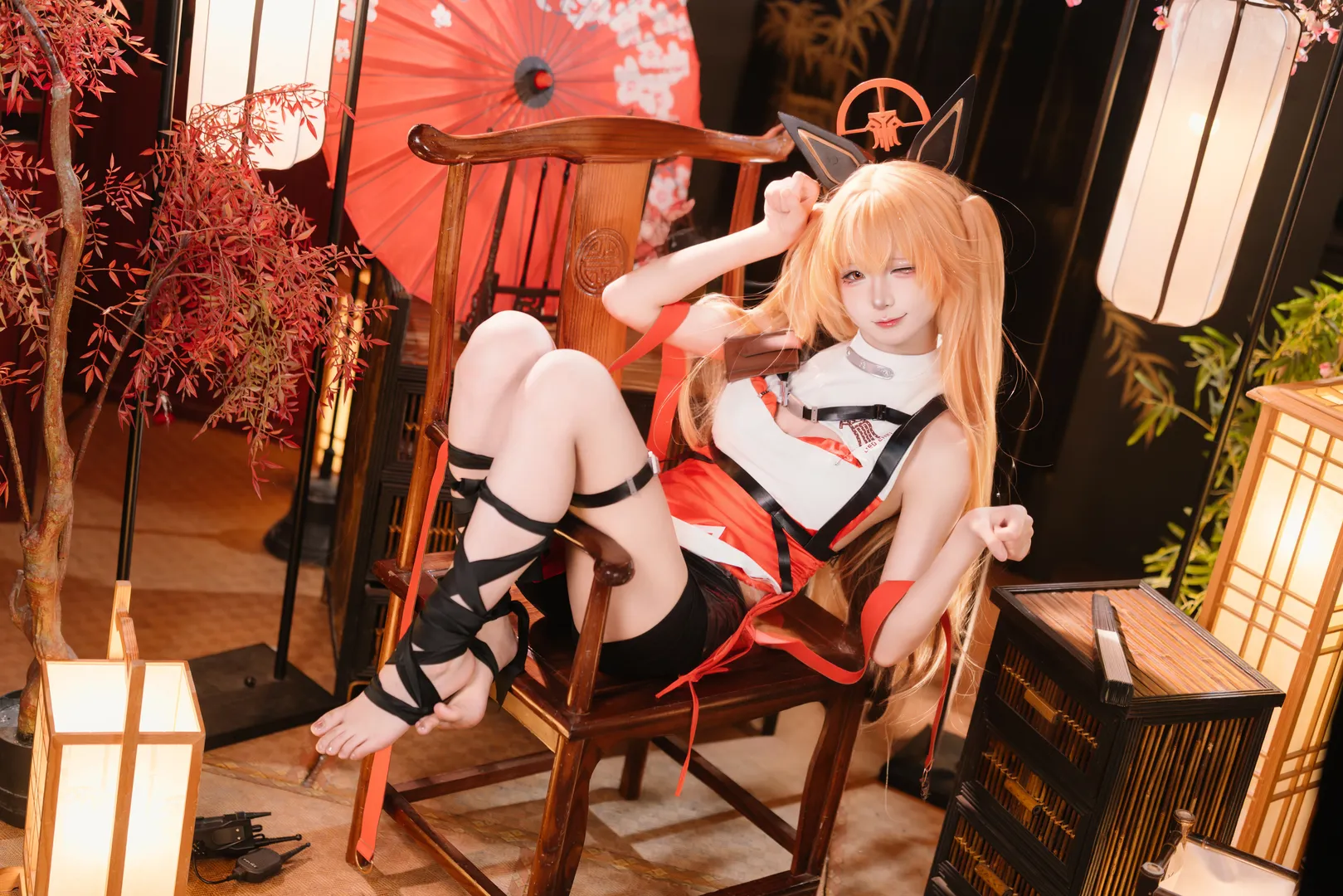 Cosplay, 二次元摄影, 中式风格, 婴宁cos, 胜利女神nikke - 第5张