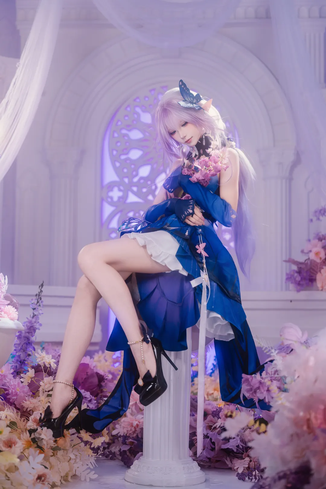 二次元摄影, 崩坏星穹铁道, 遐蝶cos, cosplay正片, 紫蝶梦境 - 第6张