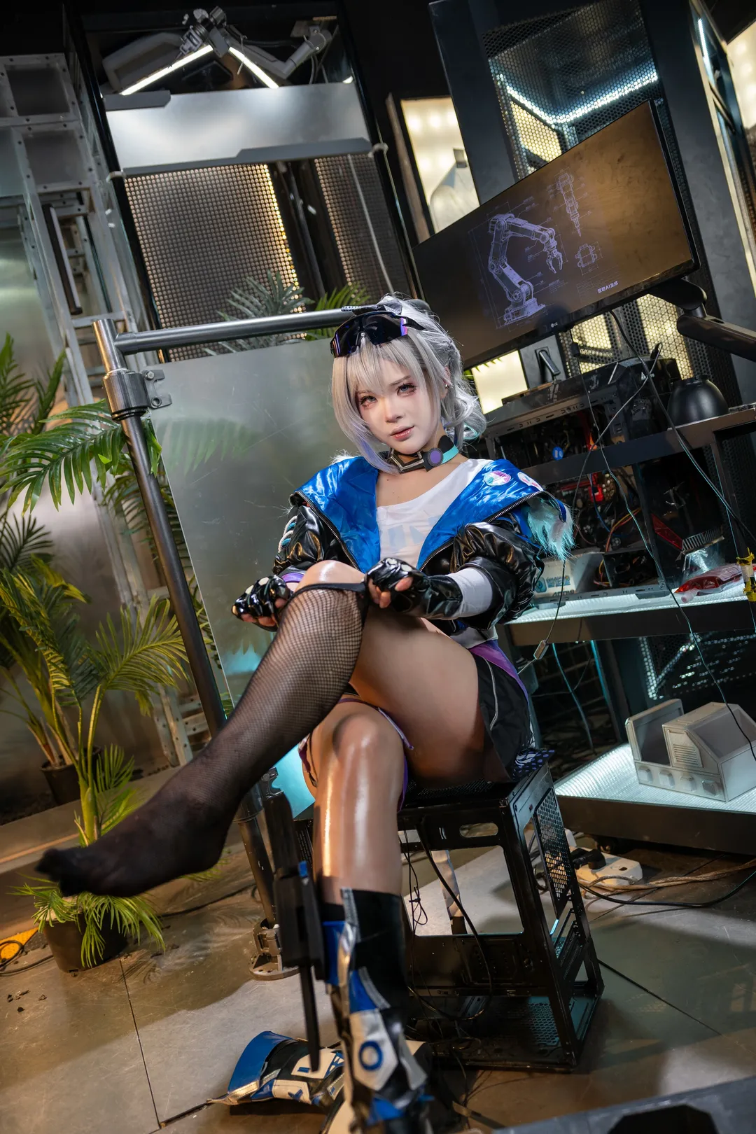 コスプレ, 崩壊：スターレイル, 銀狼 コスプレ, サイバーパンク風, テックウェアコーデ - 1枚目