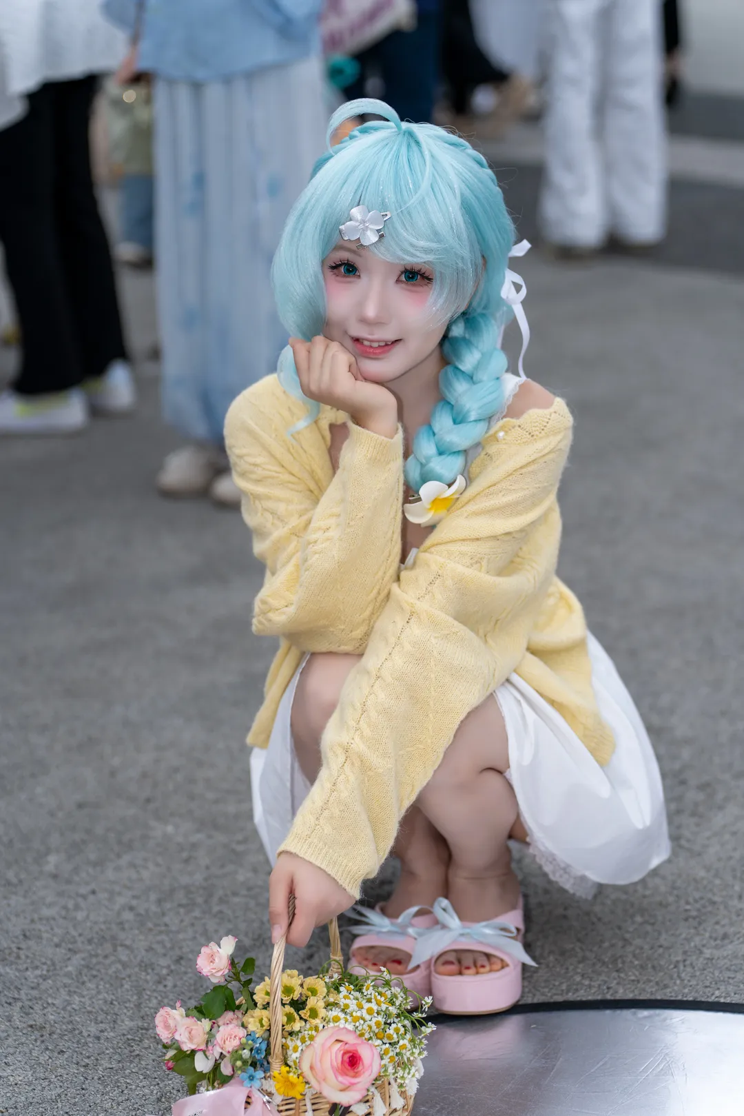绝区零, 漫展摄影, 席德cos, 春日穿搭, 蓝发少女