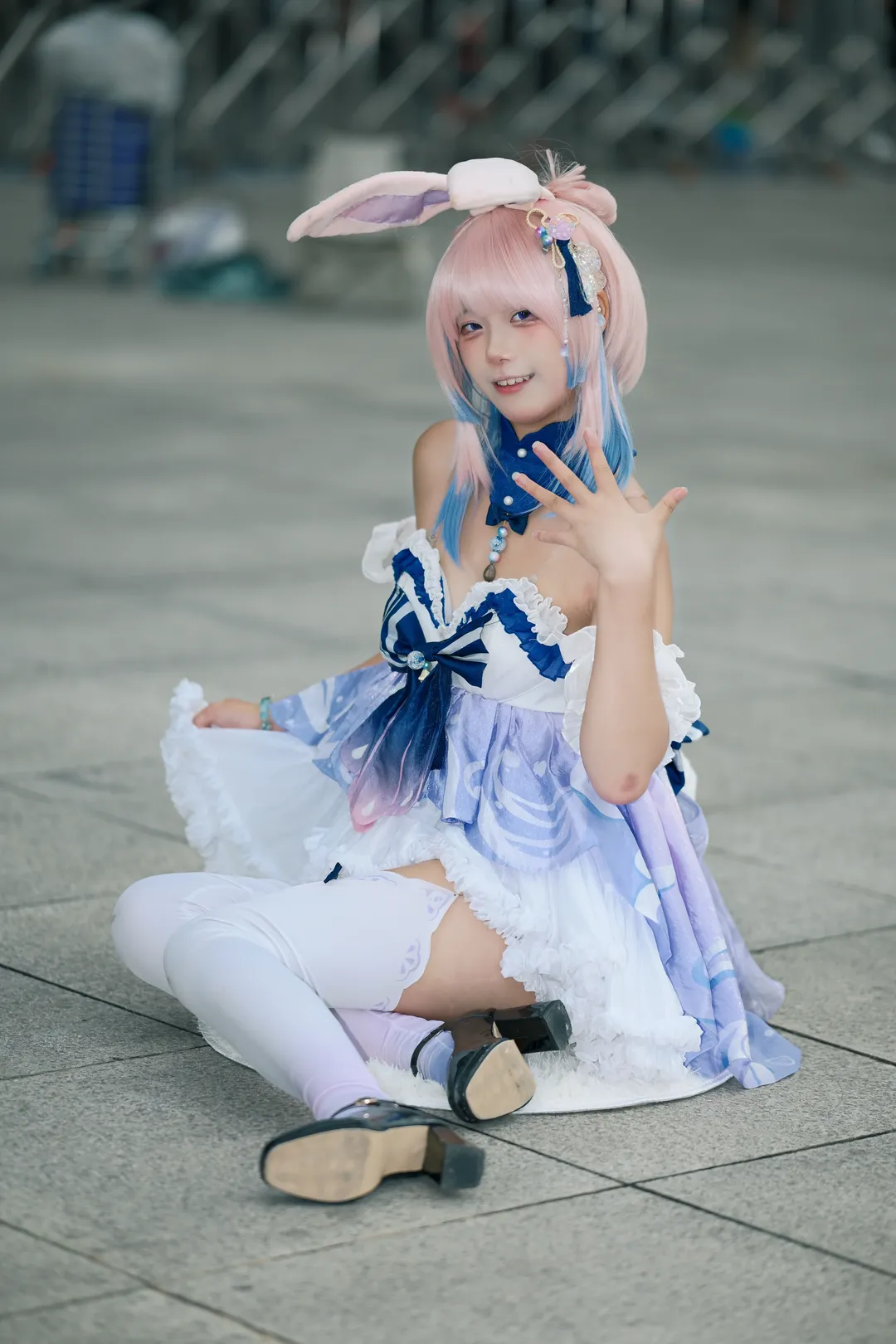 原神, cosplay, 漫展, 珊瑚宫心海cos, 兔耳 - 第2张