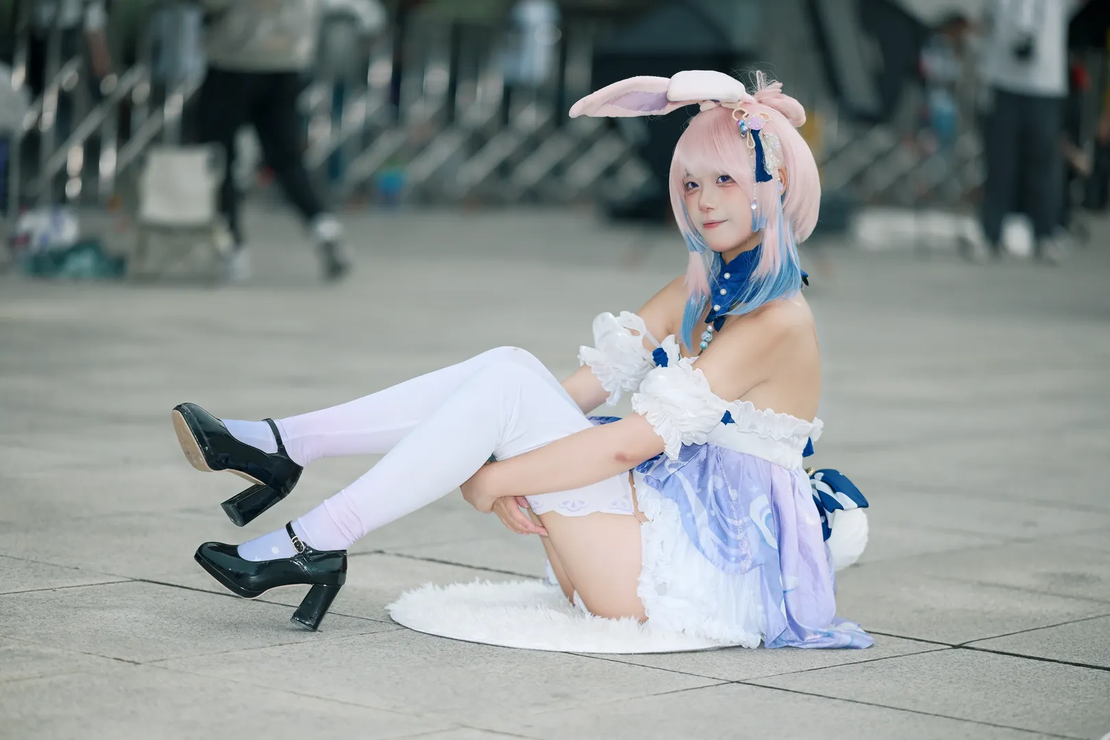 原神, cosplay, 漫展, 珊瑚宫心海cos, 兔耳