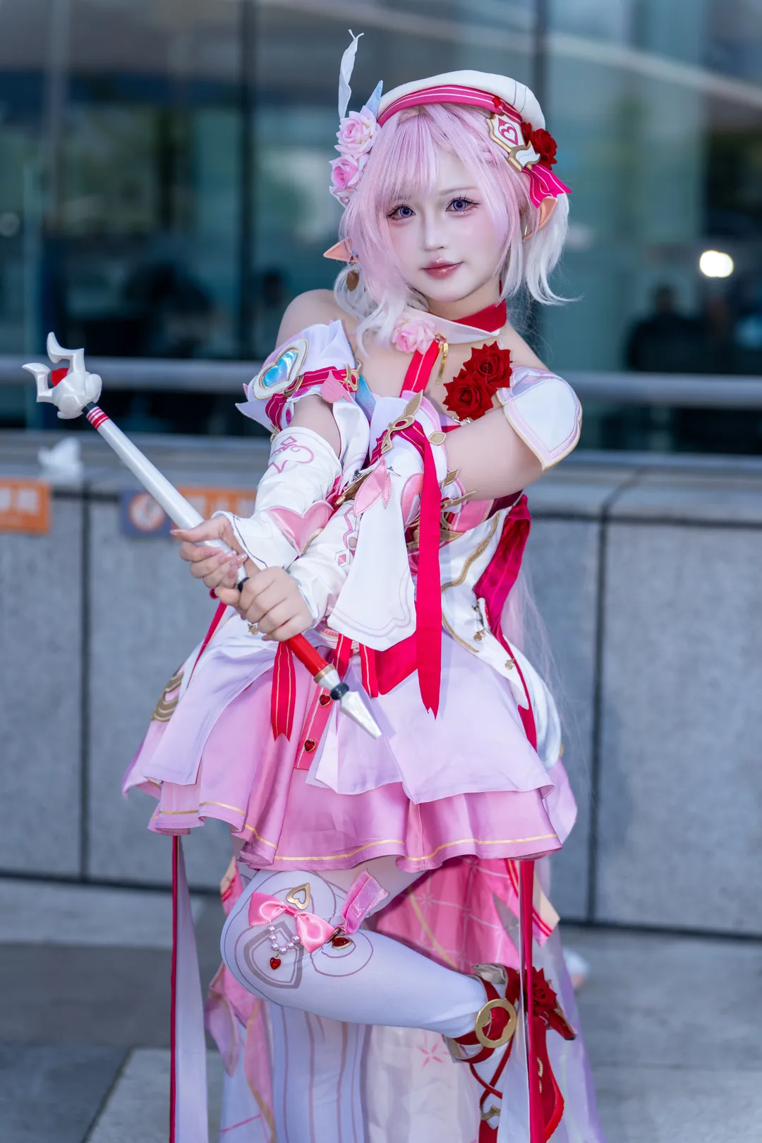爱莉希雅cos, 二次元摄影, 崩坏三, 粉色系cos, 魔法少女风格