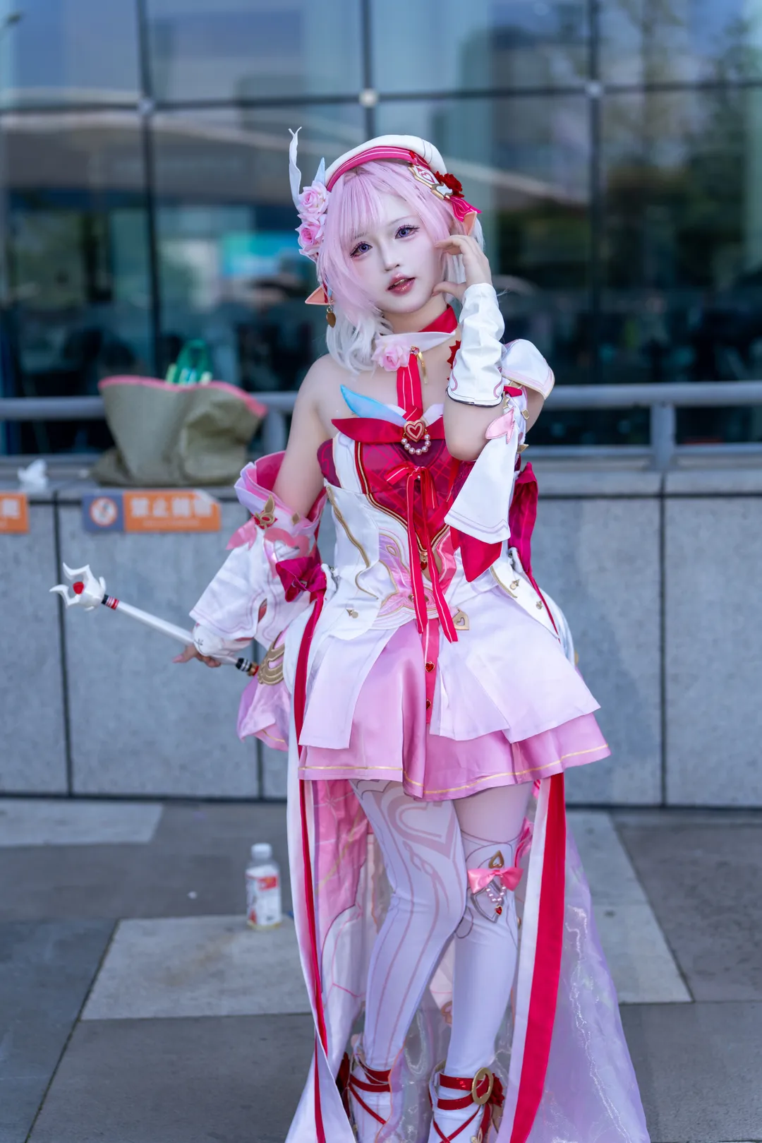 爱莉希雅cos, 二次元摄影, 崩坏三, 粉色系cos, 魔法少女风格 - 第3张