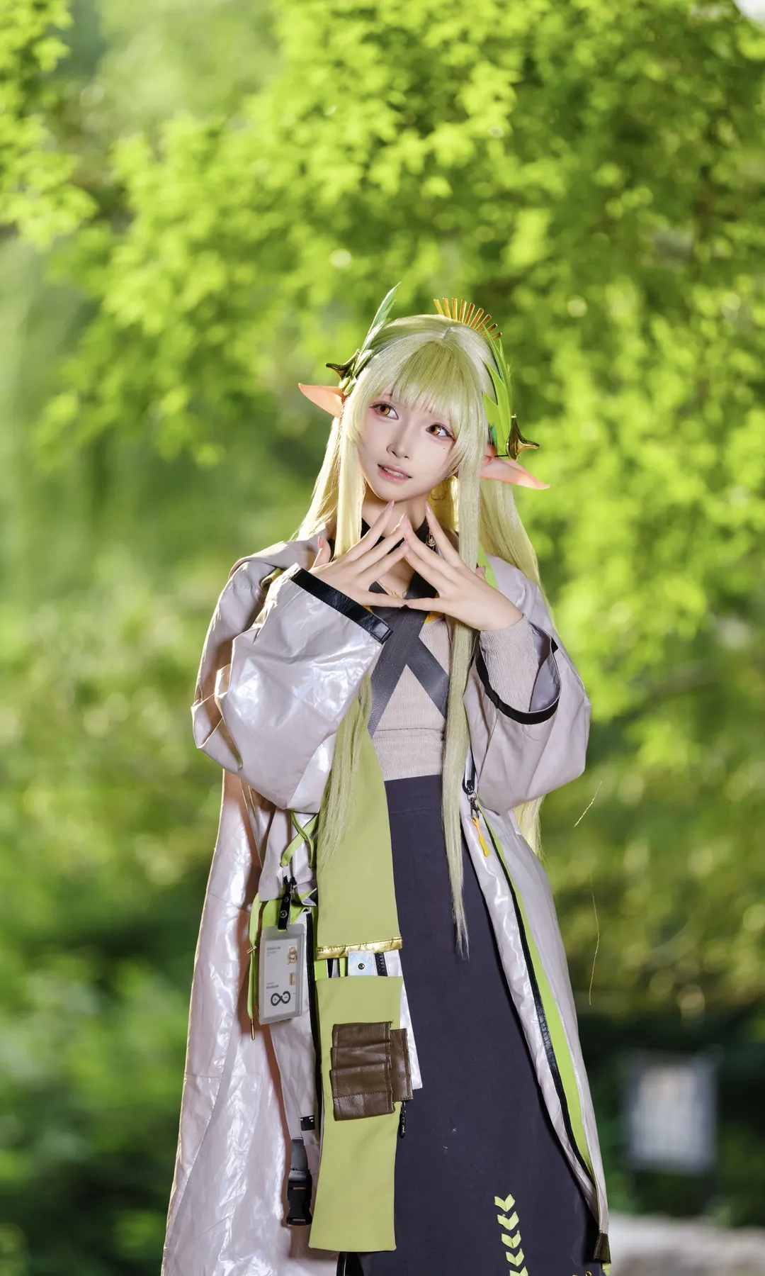 明日方舟, cosplay摄影, 户外人像, 缪尔赛斯cos, 精灵耳妆造