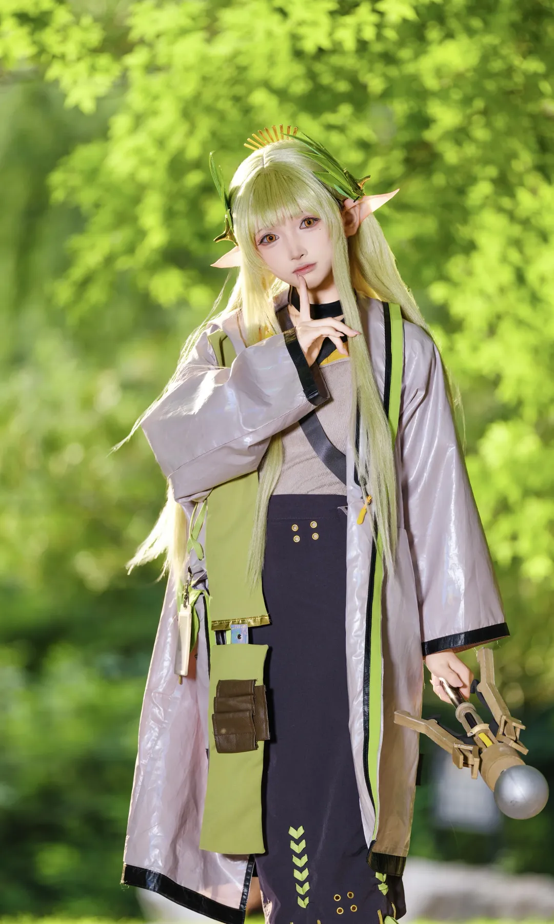 明日方舟, cosplay摄影, 户外人像, 缪尔赛斯cos, 精灵耳妆造 - 第3张