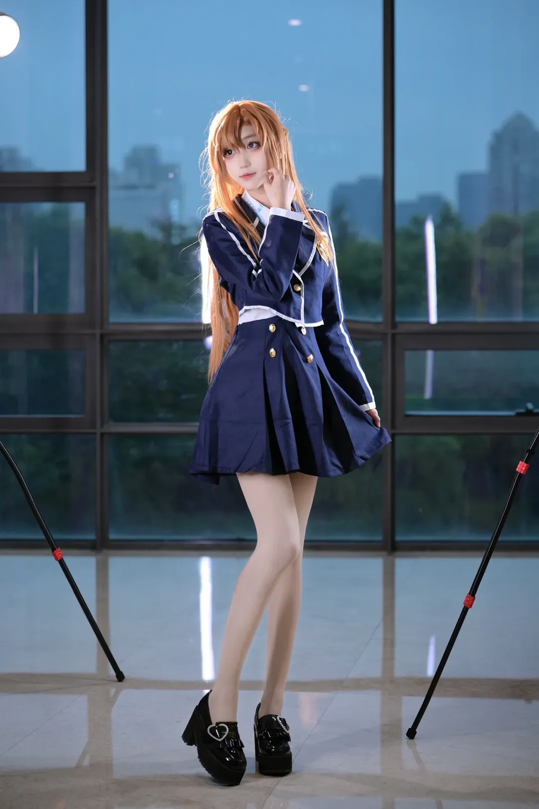 亚丝娜cos, 刀剑神域, cosplay日常, 校服cos, 结城明日奈 - 第4张