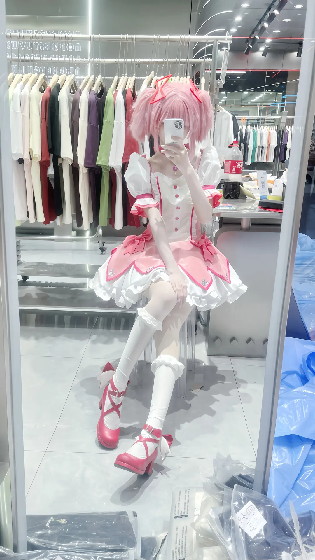 鹿目まどか コスプレ, 魔法少女まどか☆マギカ, 試着記録, コスプレ日常, スマホ写真 - 1枚目
