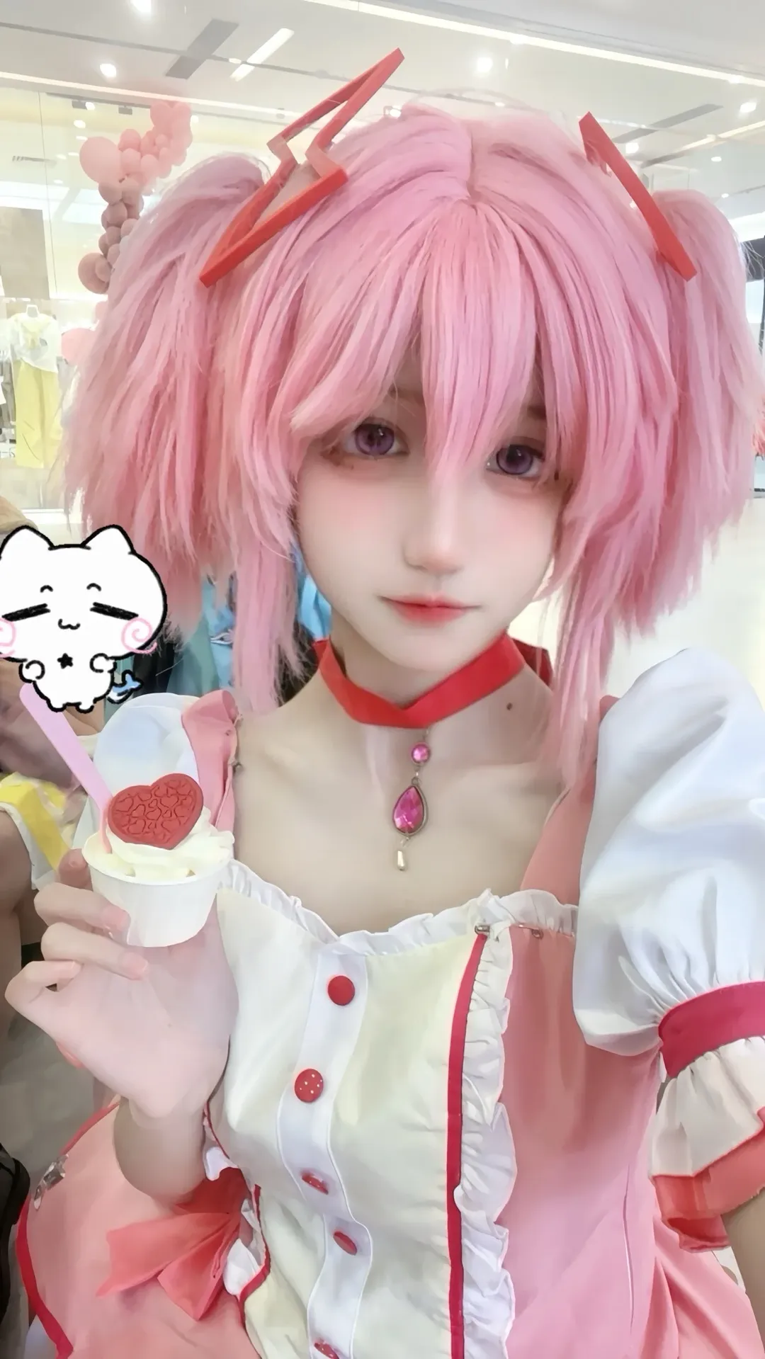 鹿目まどか コスプレ, 魔法少女まどか☆マギカ, 試着記録, コスプレ日常, スマホ写真 - 4枚目