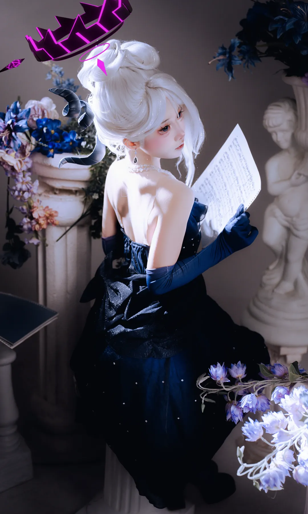 角色扮演, 蔚蓝档案, 空崎日奈cos, cosplay摄影, 礼服日奈 - 第1张