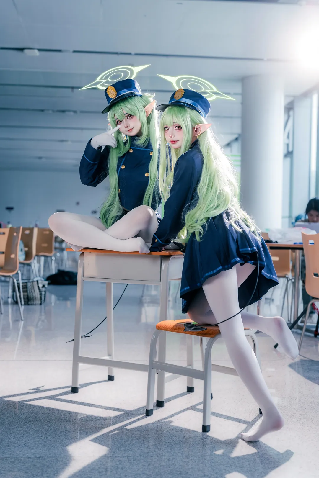 蔚蓝档案, cosplay摄影, 橘光橘望cos, 双子角色, 二次元校园 - 第1张