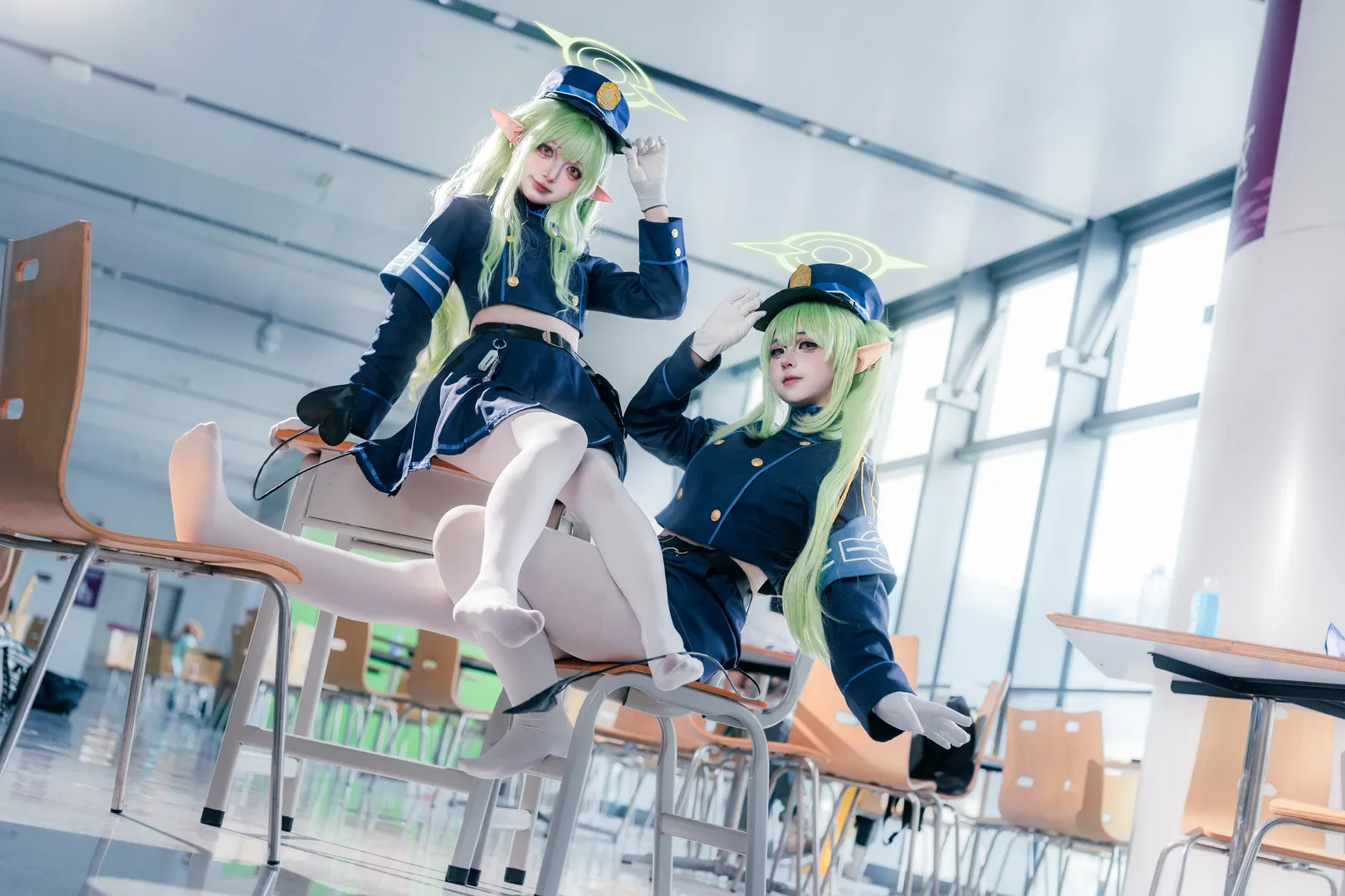 蔚蓝档案, cosplay摄影, 橘光橘望cos, 双子角色, 二次元校园