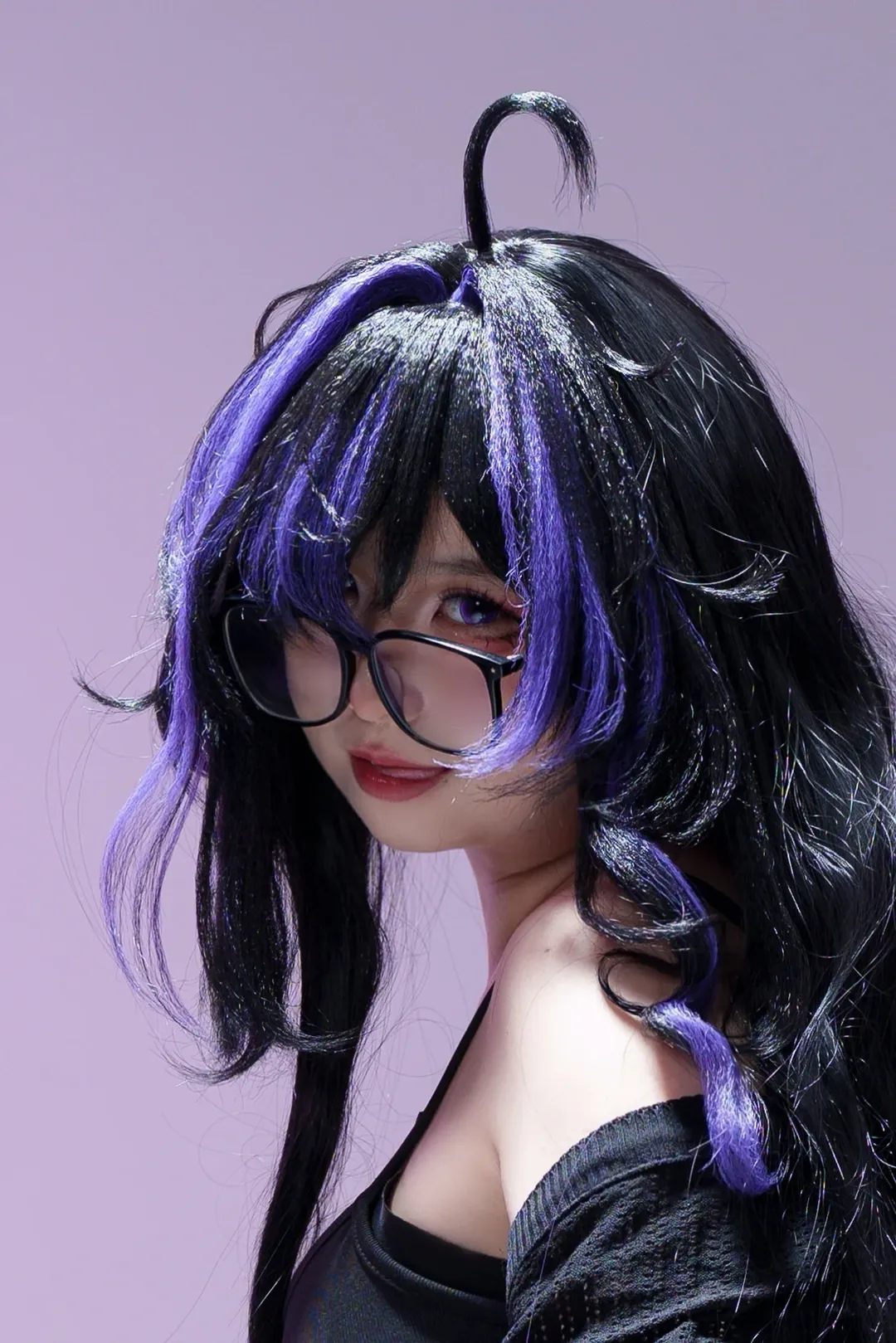 二次元摄影, 胜利女神nikke, 妮姬cosplay, 蕾贝儿cos, 黑紫假发