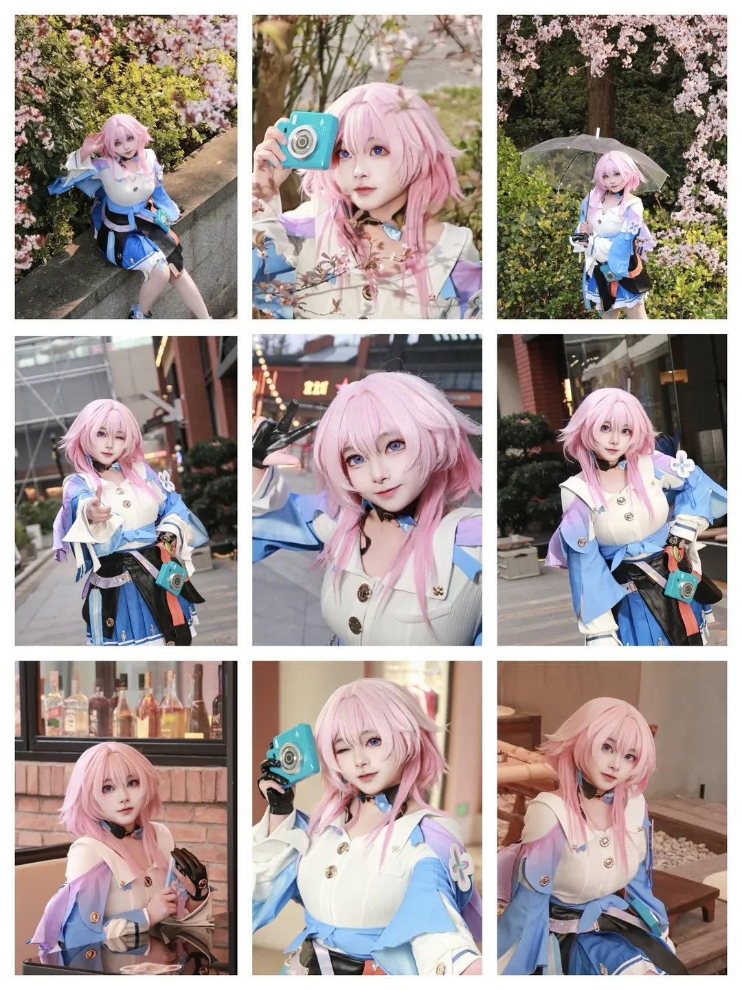 二次元撮影, 崩壊：スターレイル, 三月なのか コスプレ, 桜の屋外ロケーション, コスプレ日常 - 1枚目
