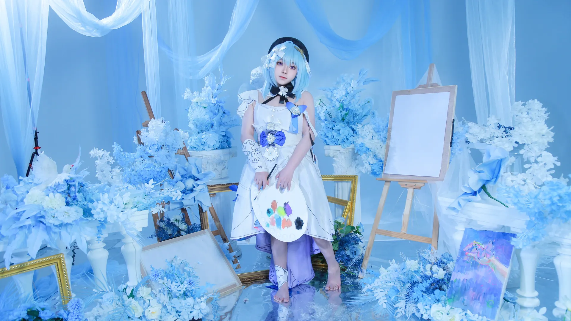 崩坏三, 格蕾修cos, 繁星绘世之卷, 艺术风cosplay, 蓝色系摄影