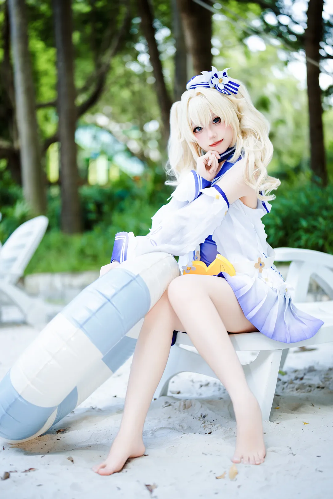 Genshin Impact, Barbara Cosplay, Swimsuit, Chimelong Water Park, Sweet girl