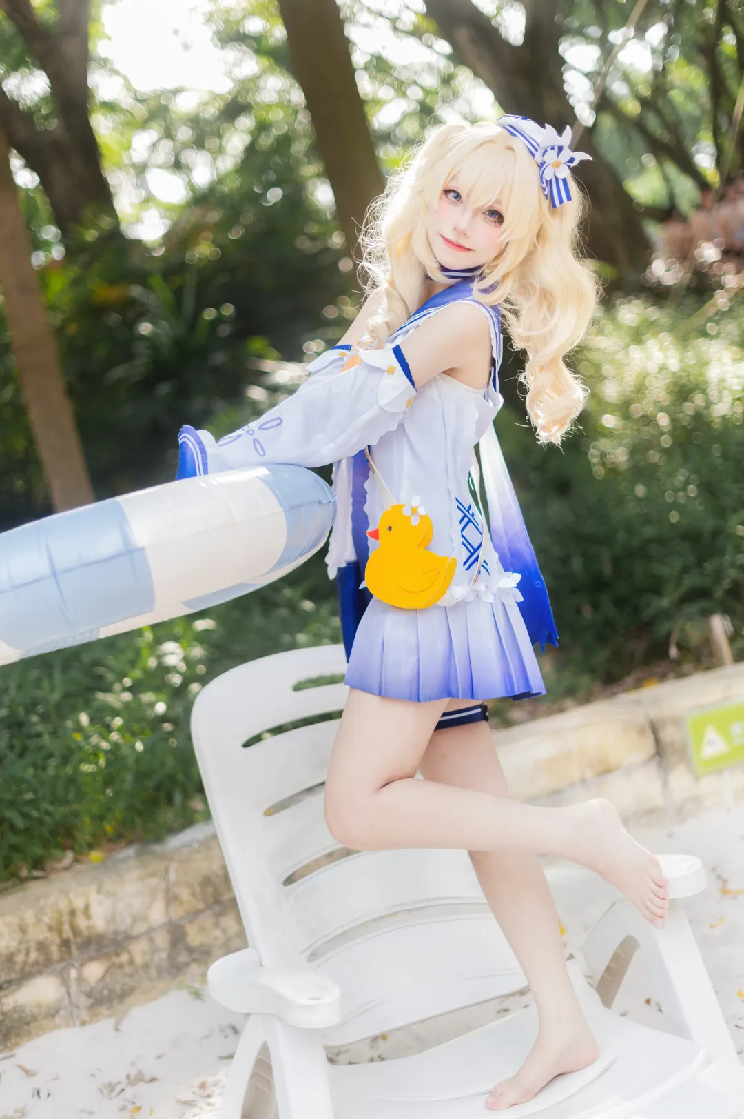 原神, cosplay, 芭芭拉cos, 泳装, 长隆水上乐园 - 第2张